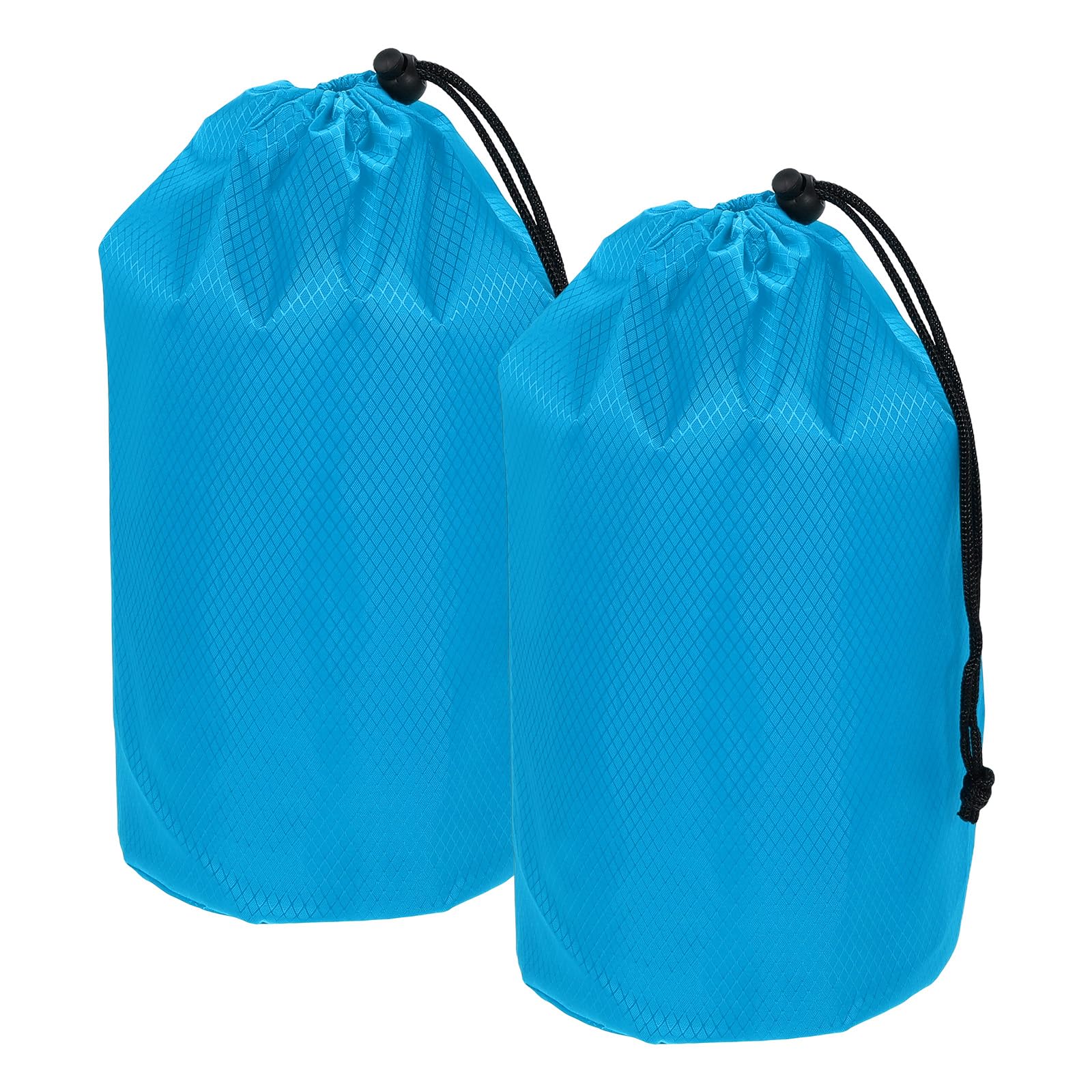 YELARXI Stuff Sack, Waterproof Ditty Bags Storage Sacks Portable Outdoor Ultralight Drawstring Dry Stuff Bag Gear with Toggle 6x12In & 2 Pack & Bright Blue for (Backpacking Camping Hiking)