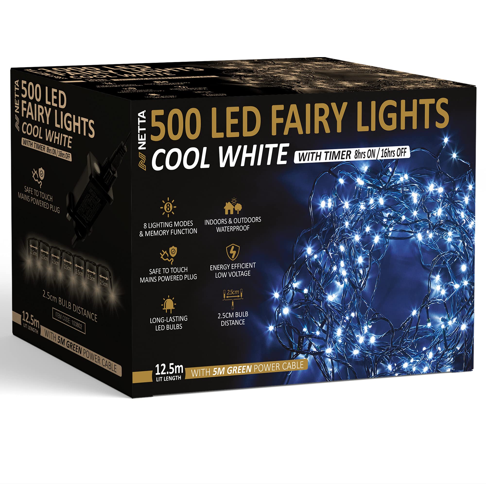 500 cool white christmas tree lights Clearance