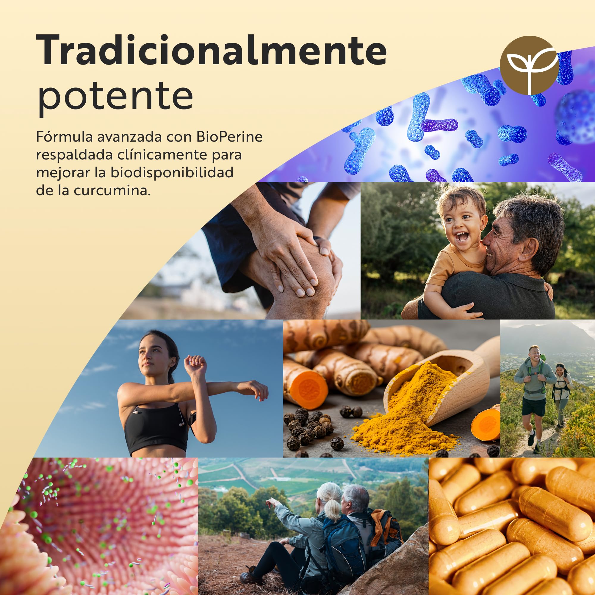 Nutravita Curcumina Premium - 120 Cápsulas de Curcuma en Polvo - Curcumina y Piperina - 95% de Curcuminoides con Bioperine® – Curcuma con Pimienta Negra para Mejorar la Absorción - Veganas