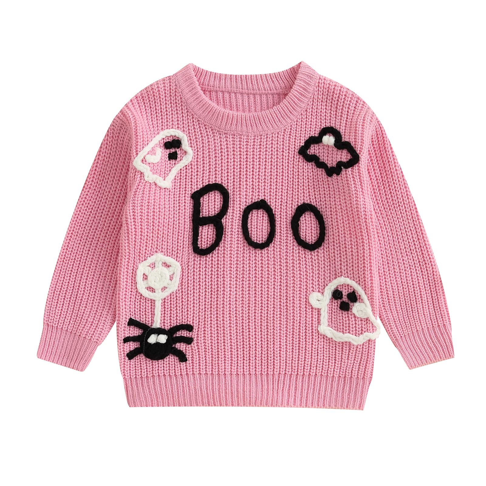 LSFYSZD Toddler Baby Girls Boys Halloween Pumpkin Sweaters Long Sleeve Crew Neck Winter Warm Knitwear Pullover Jumpers Top — view 91