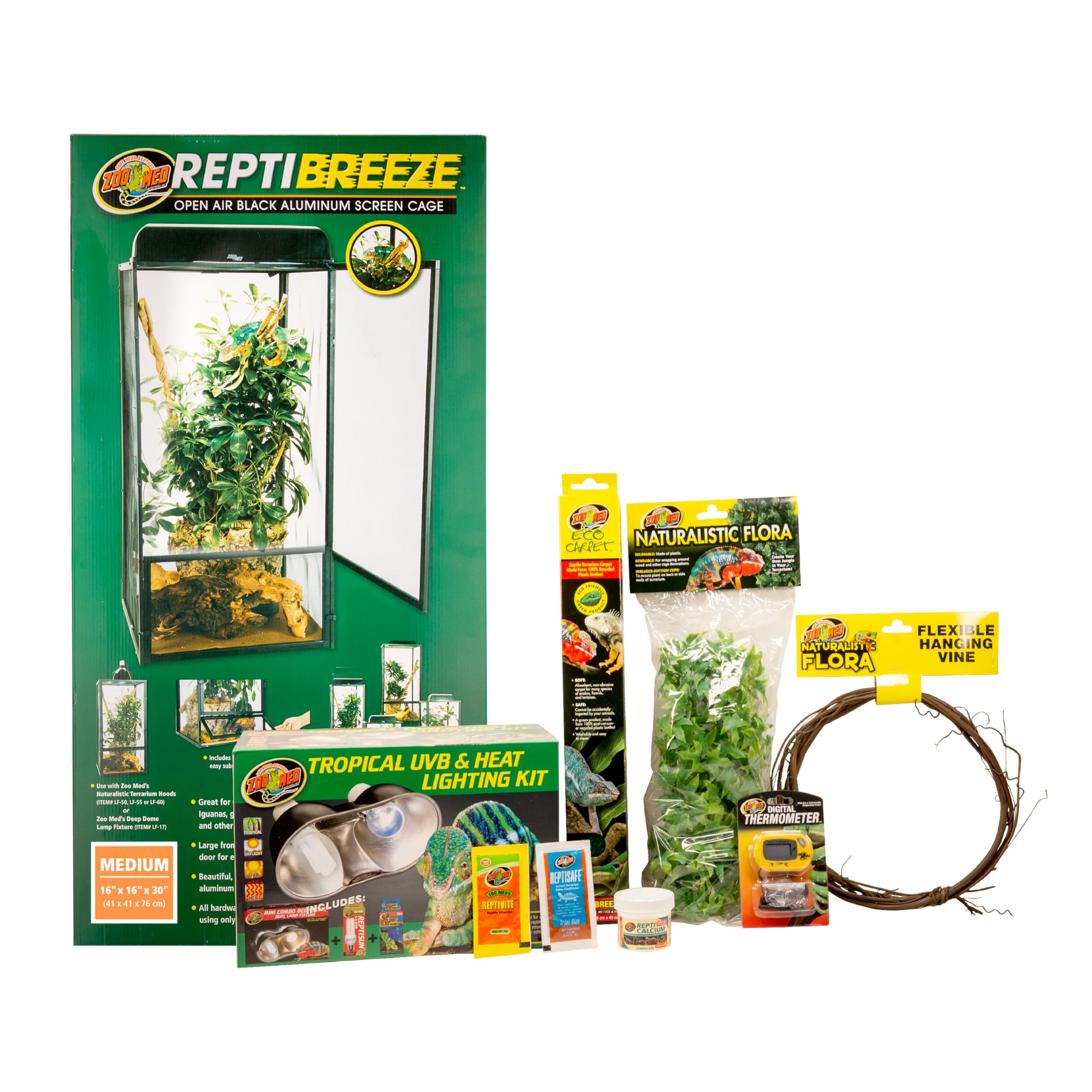 Zoo Med NT-11CKE Reptibreeze Chameleon Kit - voll ausgestattetes Starter-Terrarium-Set