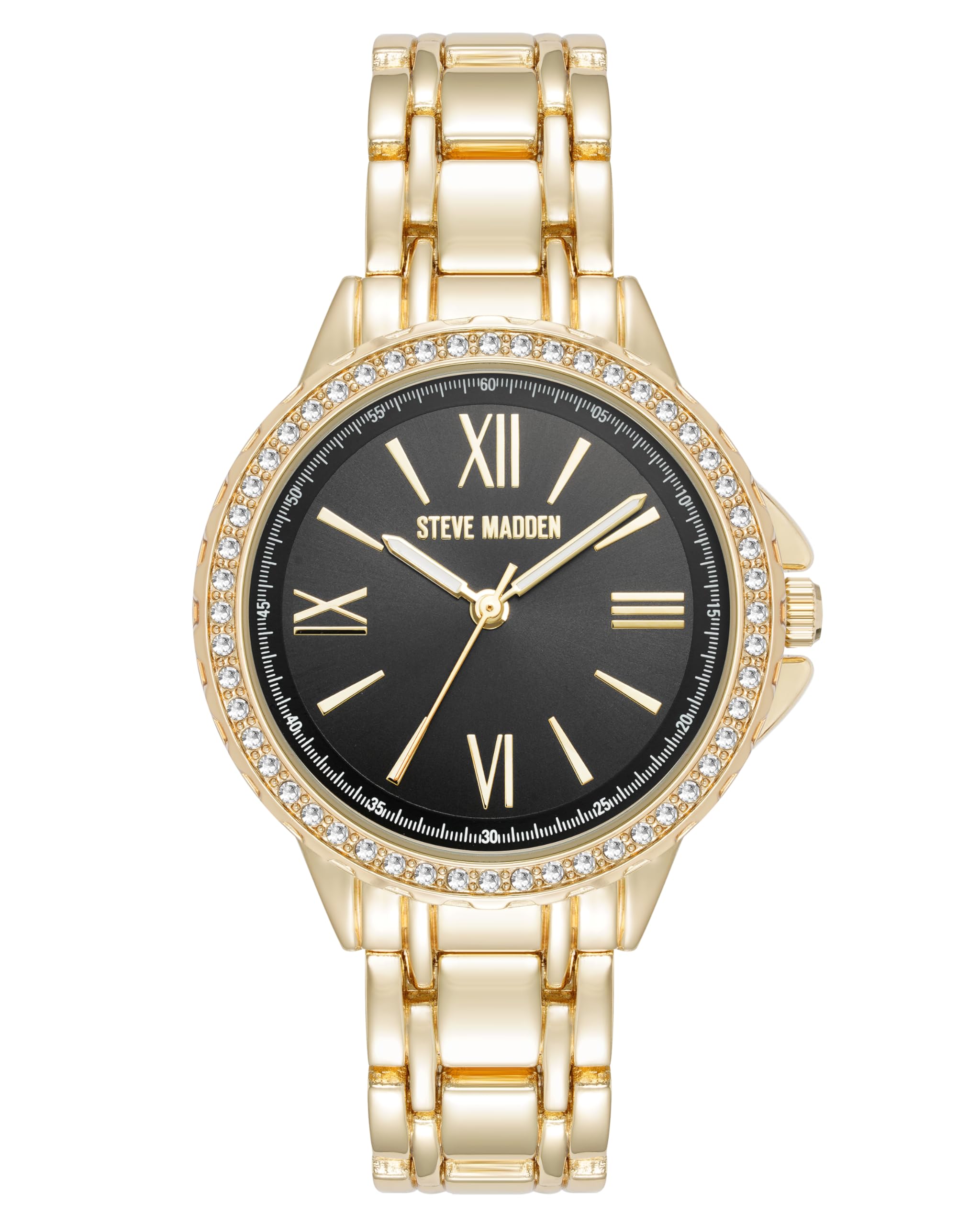 Steve Madden Women's Genuine Crystal Accented Bracelet Watch