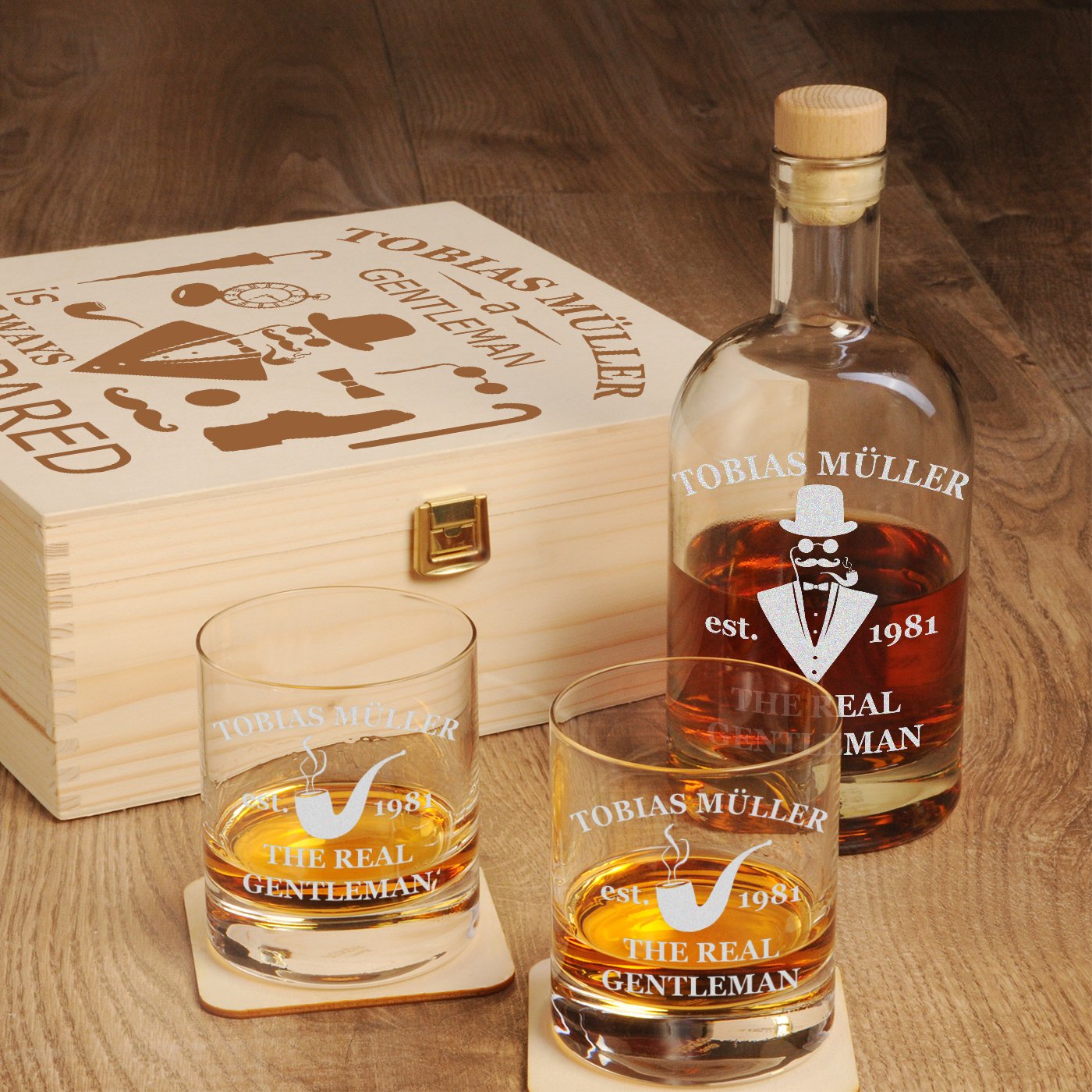 Amerigo Ensemble De Cadeaux Pierre A Whisky + Carafe Whisky - Coffret