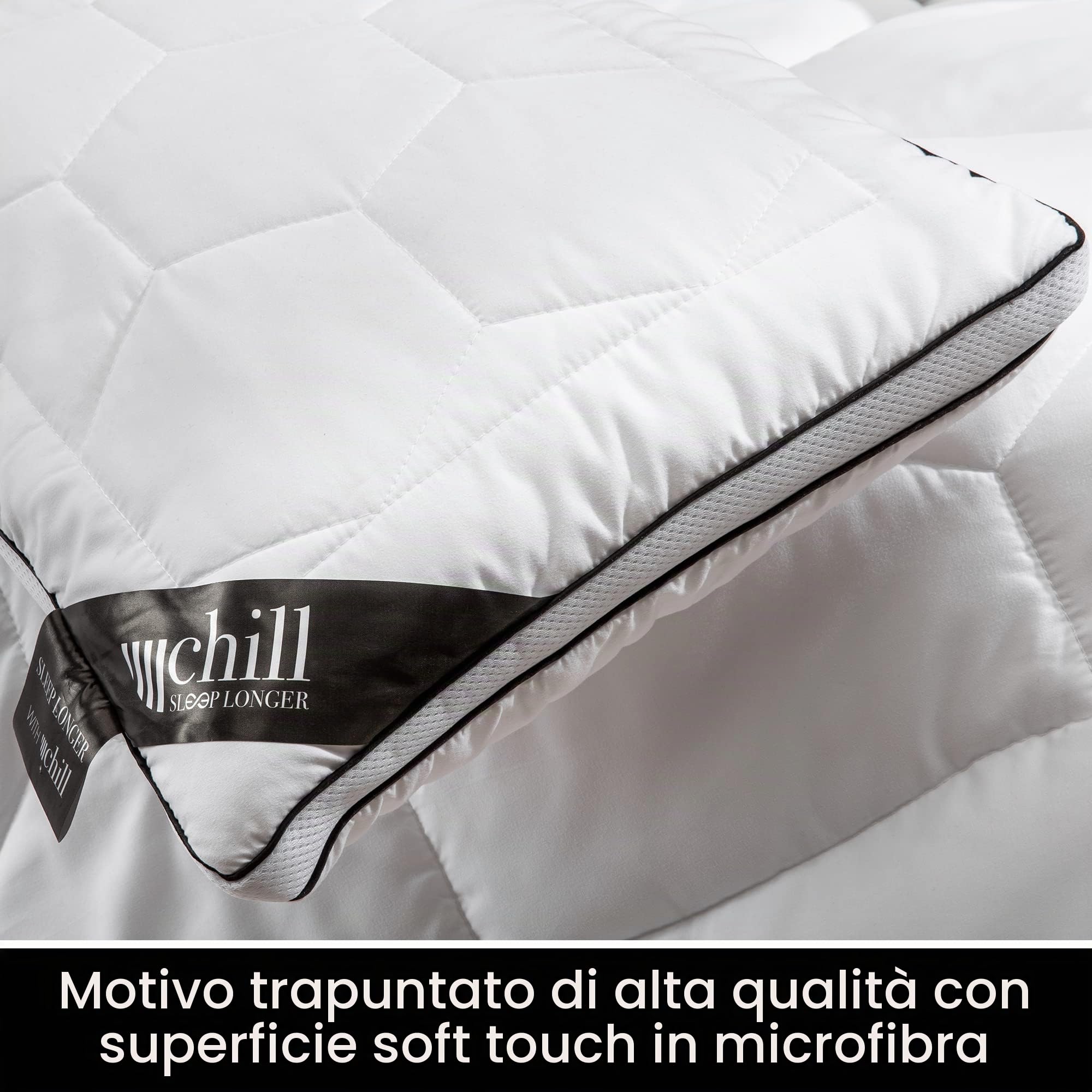 Cuscino per Dormire di Lato 40x145 cm – Cuscino Gravidanza Lavabile e Traspirante – Cuscino Lungo Ergonomico con 800g di Imbottitura – 100% Vegano
