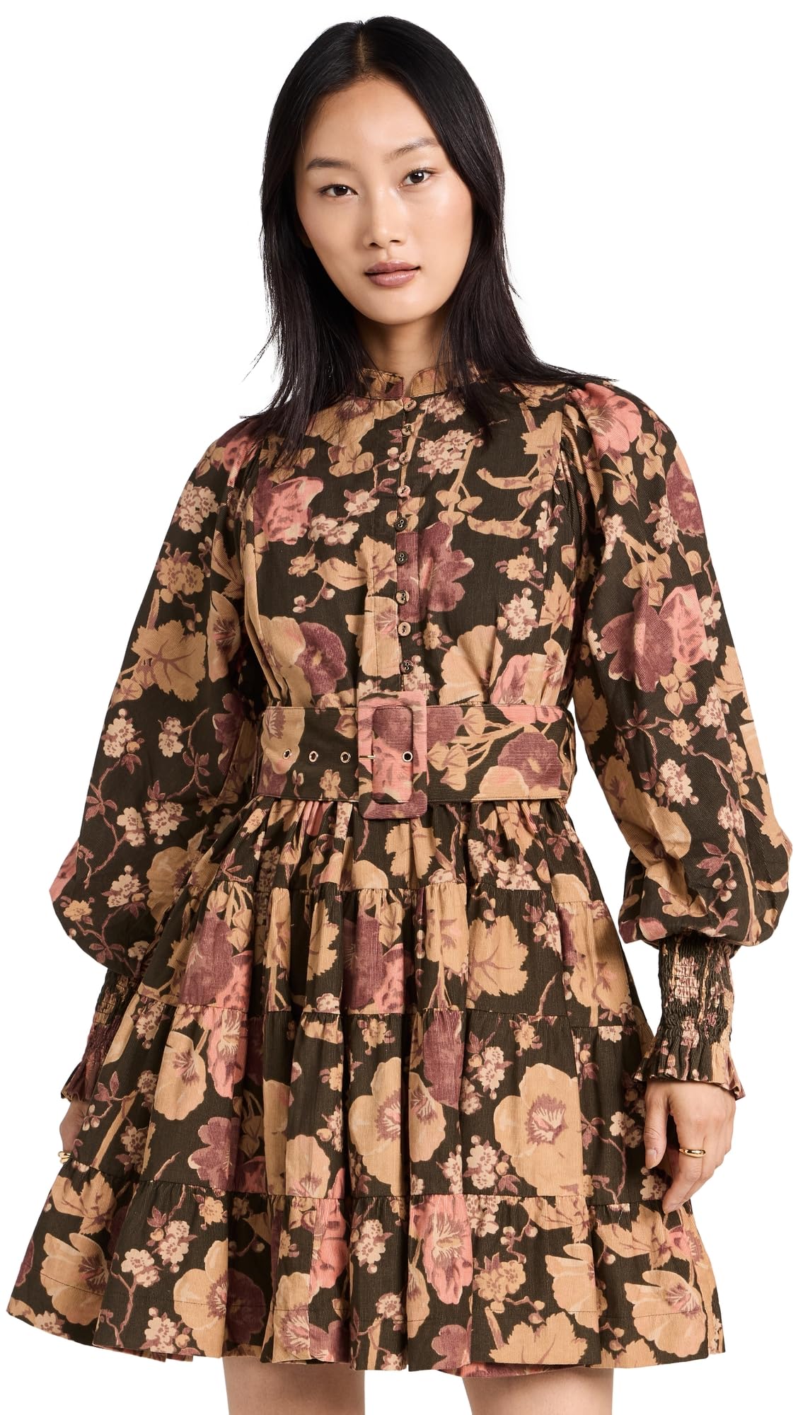 byTiMoWomen's Baby Cord Belt Dress