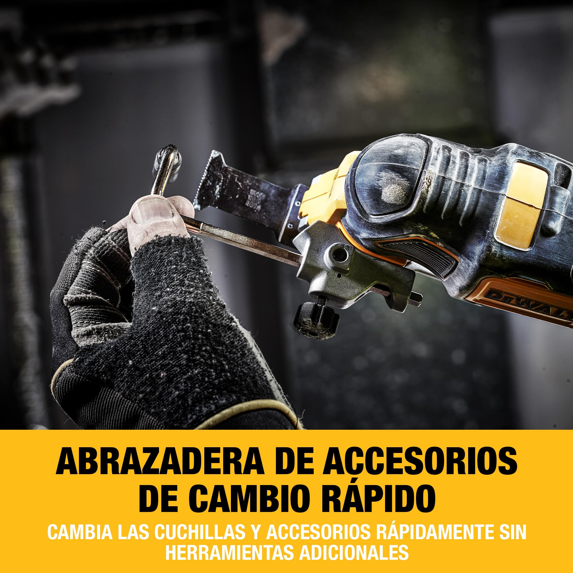 DEWALT Multiherramienta Oscilante Sin Escobillas 18V XR, Sin Batería ni Cargador, DCS355N-XJ
