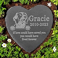 Vista 3 de Dachshund Memorial, Dachshund Memorial Stone, Pérdida de Dachshund, recuerdo conmemorativo de perro salchicha, en memoria amorosa perro salchicha