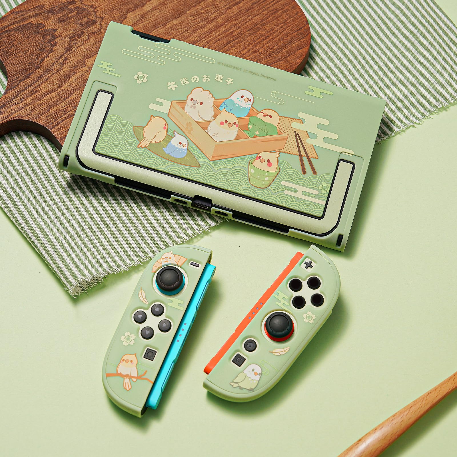 GeekShare Schutzhülle kompatibel mit Switch 2, schlanke, dockbare PC-Abdeckung für Switch 2 Konsole und Spielkonsole – Kleine Papageien