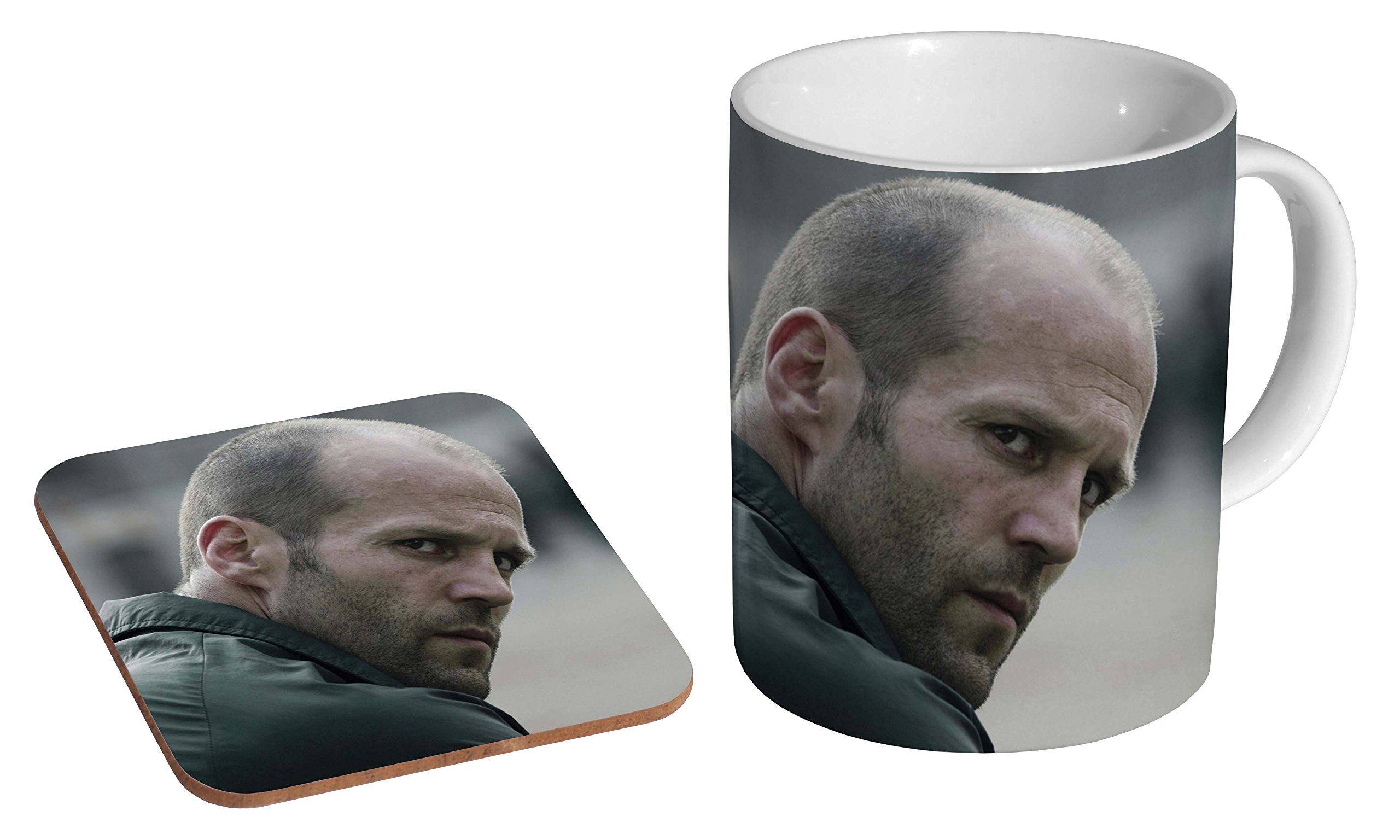 Mugmart White Jason Statham Ceramic Coffee Mug + Coaster Gift Set …