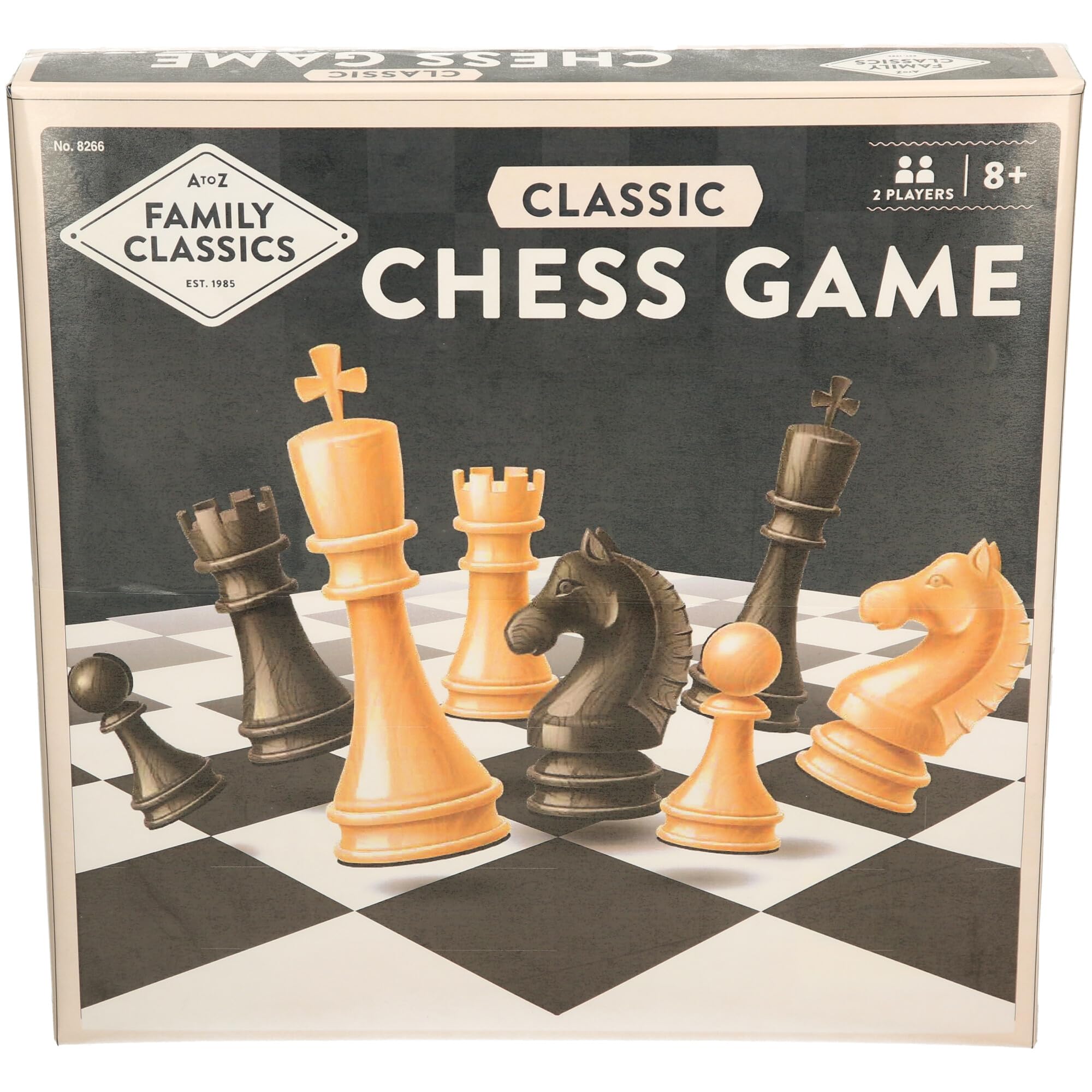 A to Z Family Classics Traditional Chess Game Set, 2 Players, Ages 8+, Black and White Board with Pieces - Image 3