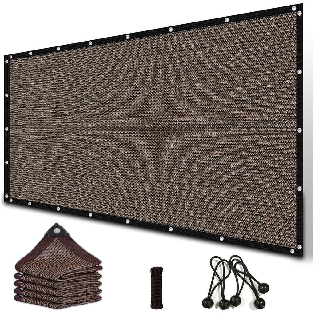 Filet de jardin avec œillets marron 3x10m pour bâche de serre extérieure