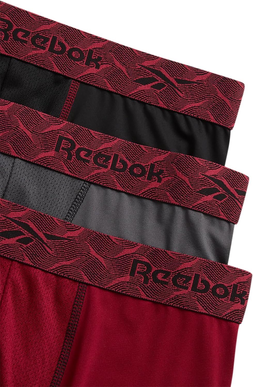 Reebok Mens Boxer Briefs - 3 Pack 9'' Inseam Stretch Performance Long Leg Mens Underwear Boxers with Contour Support Pouch - Image 2
