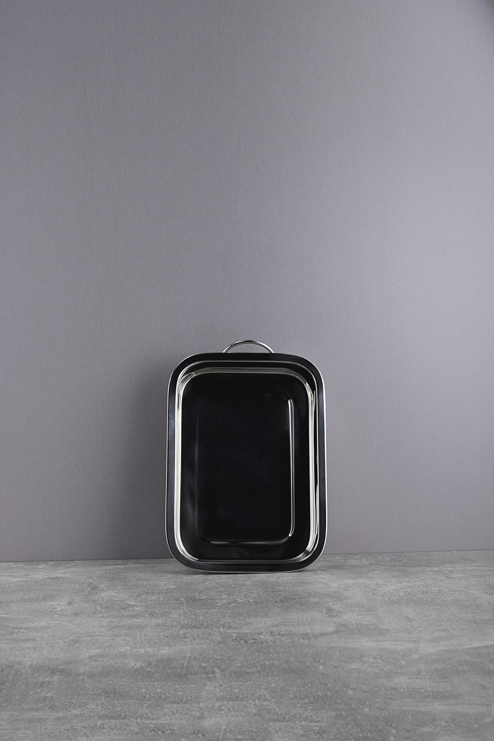 Vassoio Da Forno In Acciaio Inox - 32x23x6.3 Cm, Per Lasagne, Torte, Casseruole, Antiaderente - Foto 8