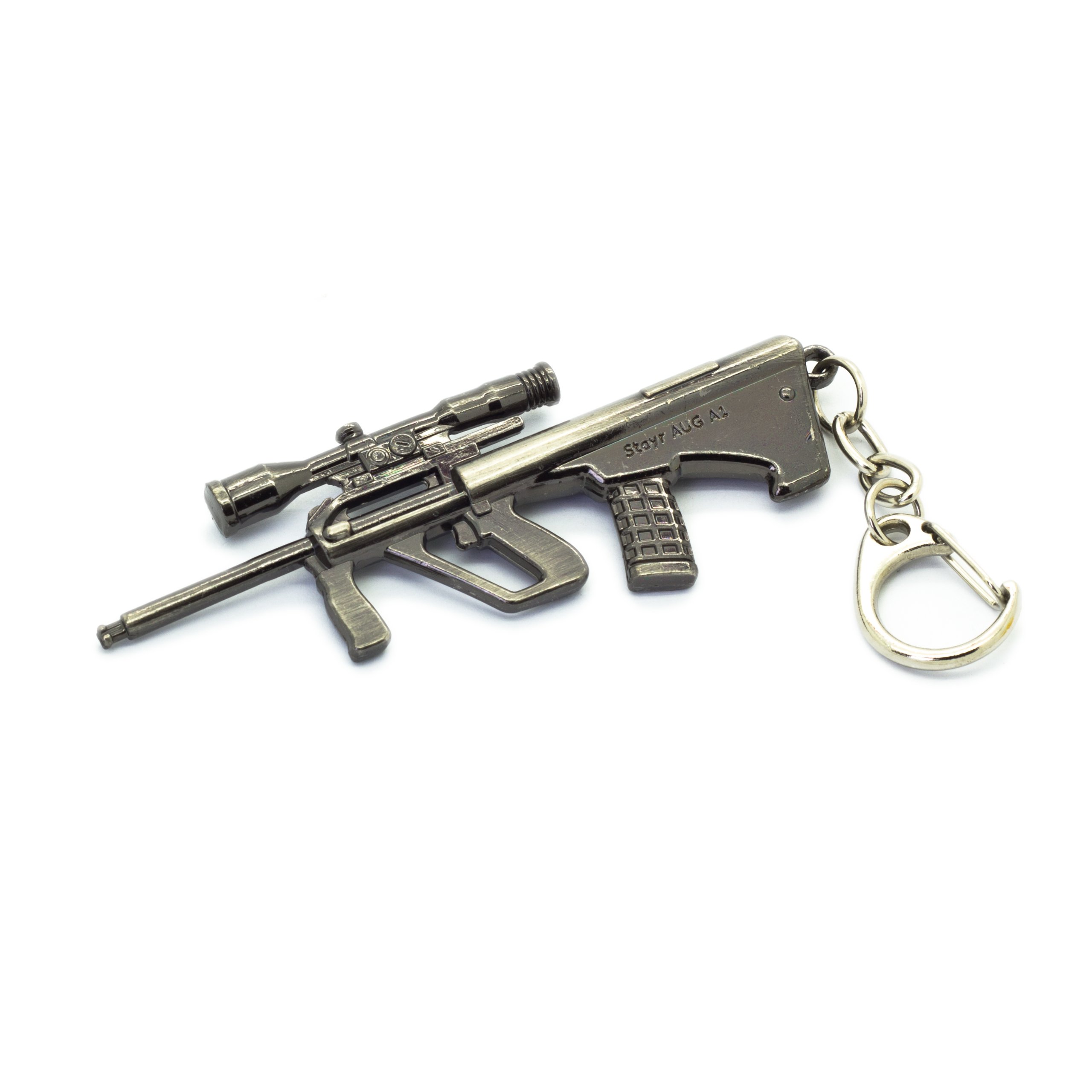 Fat-Catz-Copy-Catz Men's Grey Steyr Aug A1 Rifle Gun Metal Model Keyring Pendant