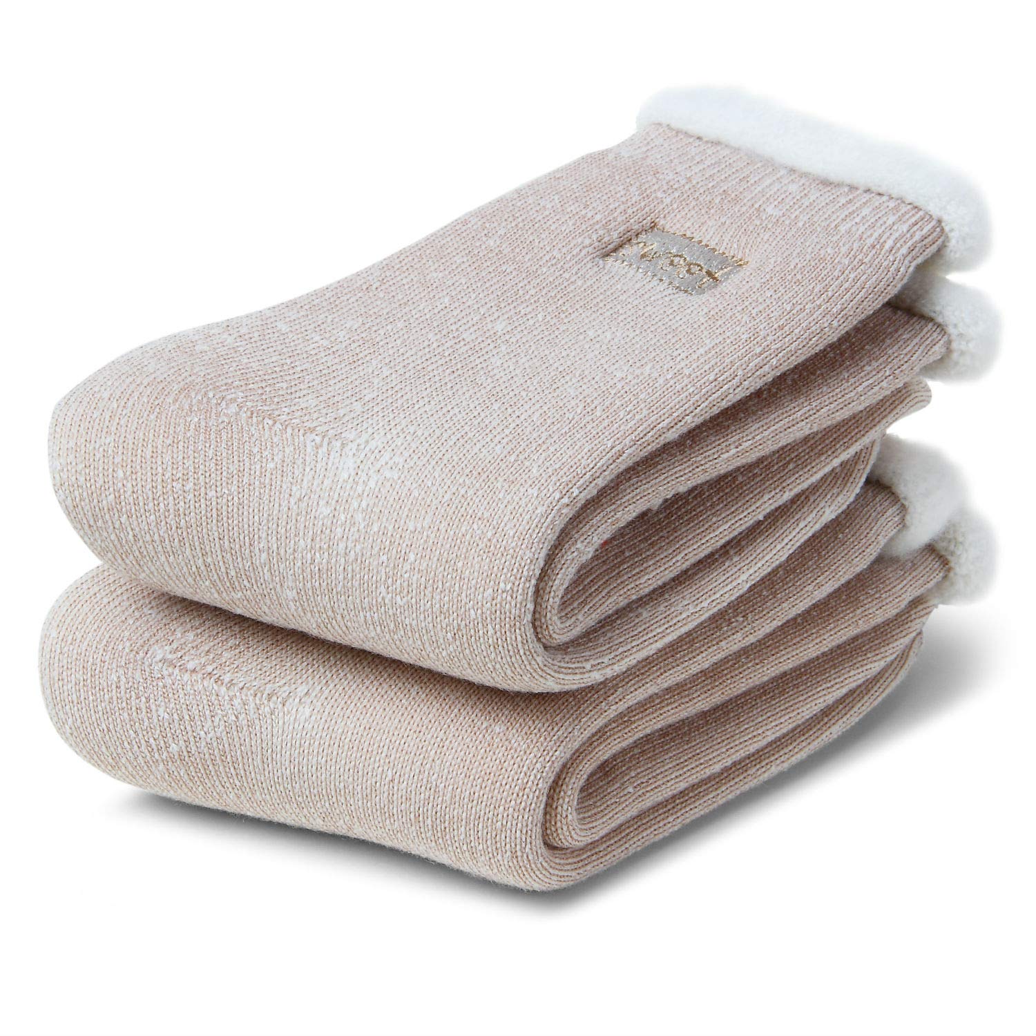 JARSEEN 2 Paia Calze di Lana Invernali Termiche Calzini Ricamo Carino Caldo Spessi Morbido Calzettoni Donna