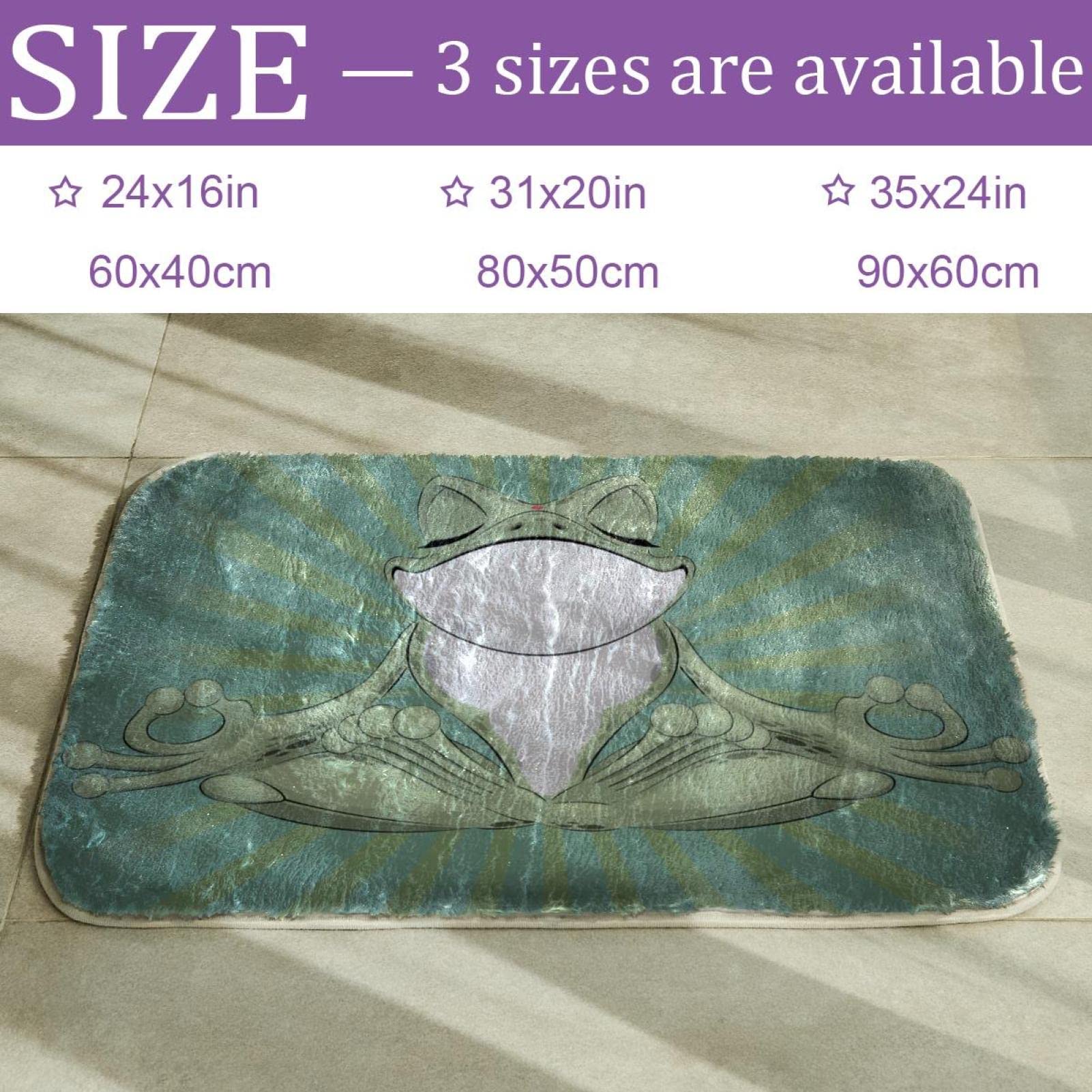 Tapis à poils longs ultra doux en fausse fourrure grenouille yoga léger