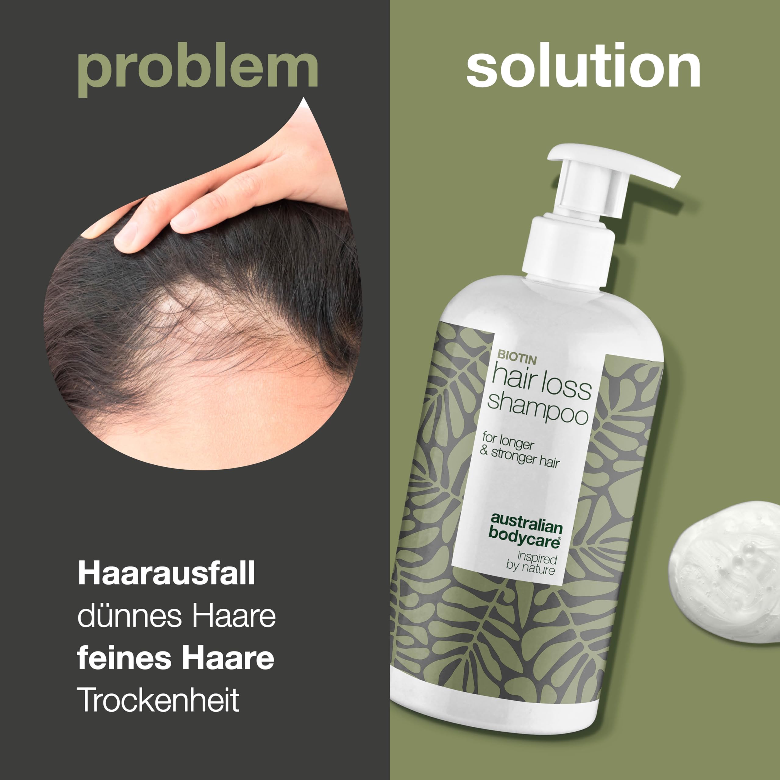 Australian Bodycare Haarausfall-Shampoo, 500 ml, ideal für alle, die unter Haarausfall leiden oder sehr feines, dünnes Haar haben, stimuliert das Haarwachstum, ideal für langsam wachsendes Haar, mit
