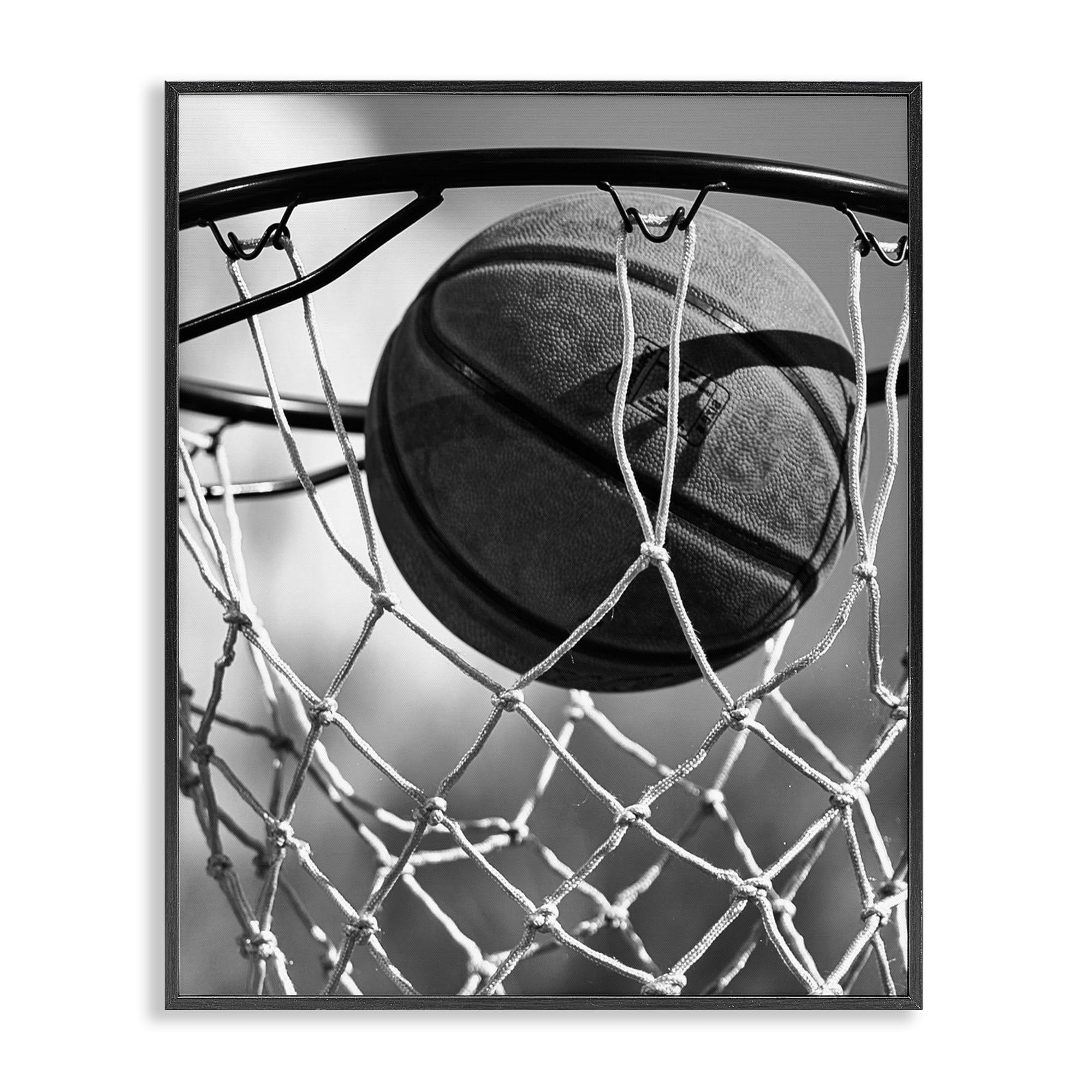 Stupell Industries 'Winning Basket Shot', Framed Giclee Art, Black, 16 x 20 Inches, Easy to Hang and Sturdy, Made in USA, by Marcus Prime