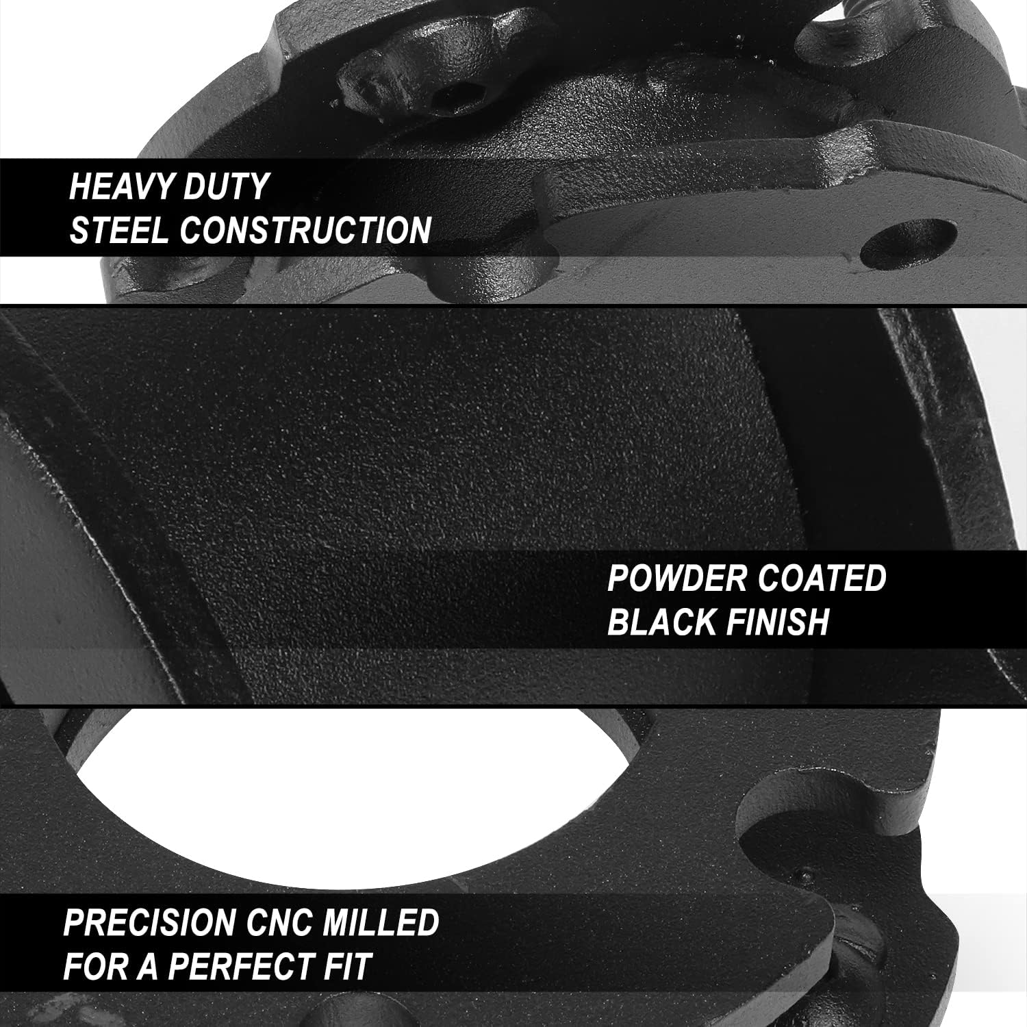 J2 Engineering 3'' Front Leveling Lift Kit Strut Spacers Compatible with 02-09 Envoy/Trailblazer 2WD 4WD, J2-LK-CH-F-016-BK