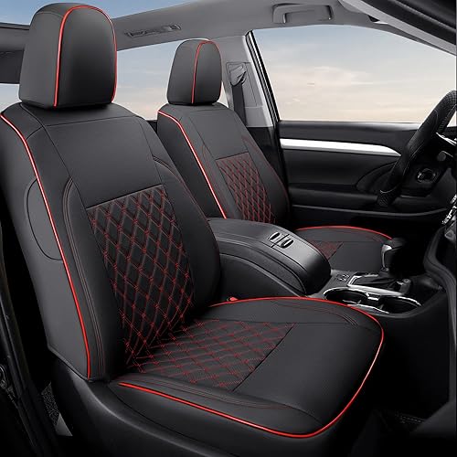 Miniatura 1 de GIANT PANDA Juego completo de fundas de asiento de automóvil personalizadas para Toyota Highlander XLEXSELimitedPlatinumHybrid 2020 2021 2022 2023
