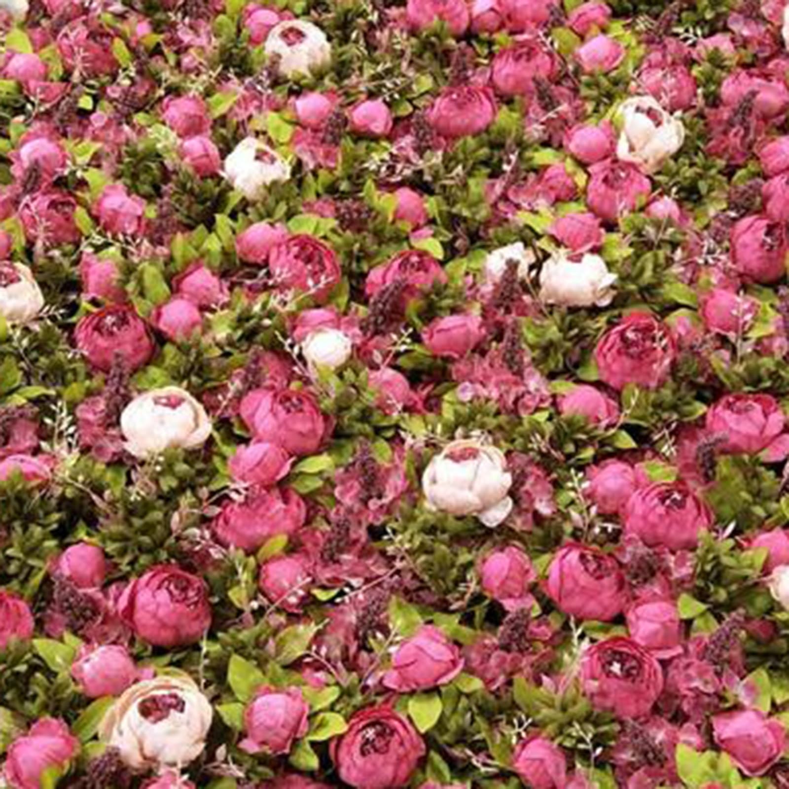 Handgefertigte romantische Hortensien-Rosen-Pfingstrosen-Pflanzenwand, große künstliche Blumenwand-Hintergrundpaneele, Rosen-Hochzeitshintergrund, 3D-Blumenwand, Stoffblumenwand für Party, Brauthoch
