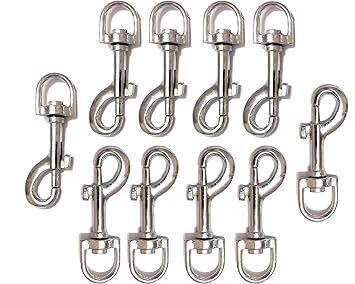 D/W Silver Snap Hooks Metal Trigger Clip Heavy Duty Snap Trigger Clip for Spring Pet Buckle, Linking Dog Leash Collar 3.1