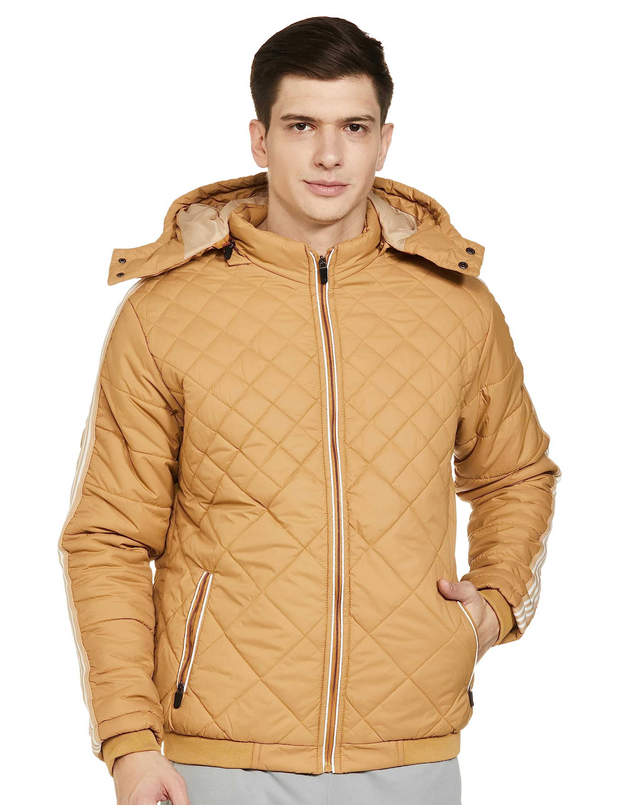 the indian garage co Men Slim Fit Solid Puffer Jackets-picture-36