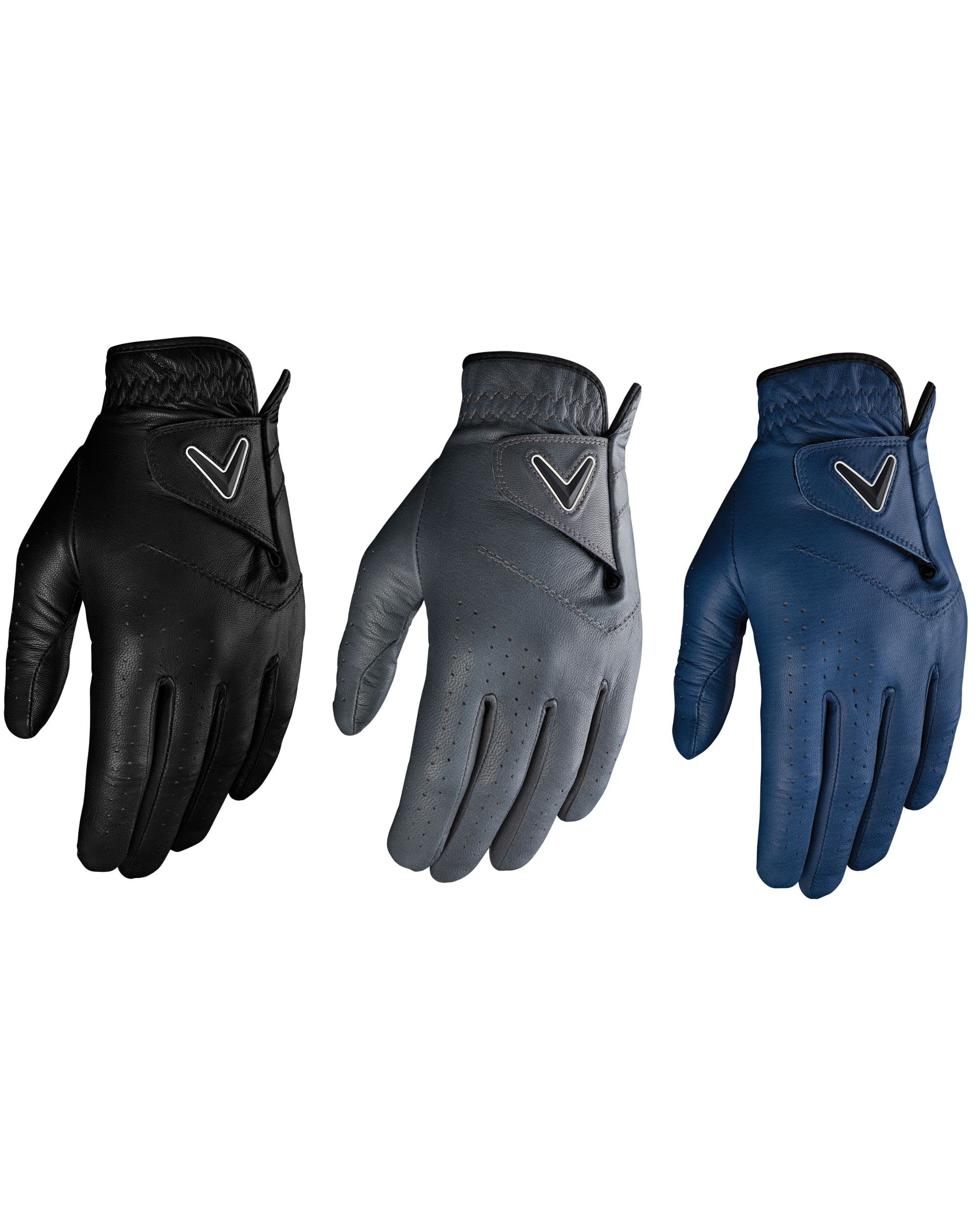 Callaway Golf Opti Color Glove (Worn on Left Hand, Standard (3-Pack), Large, Multi Color)