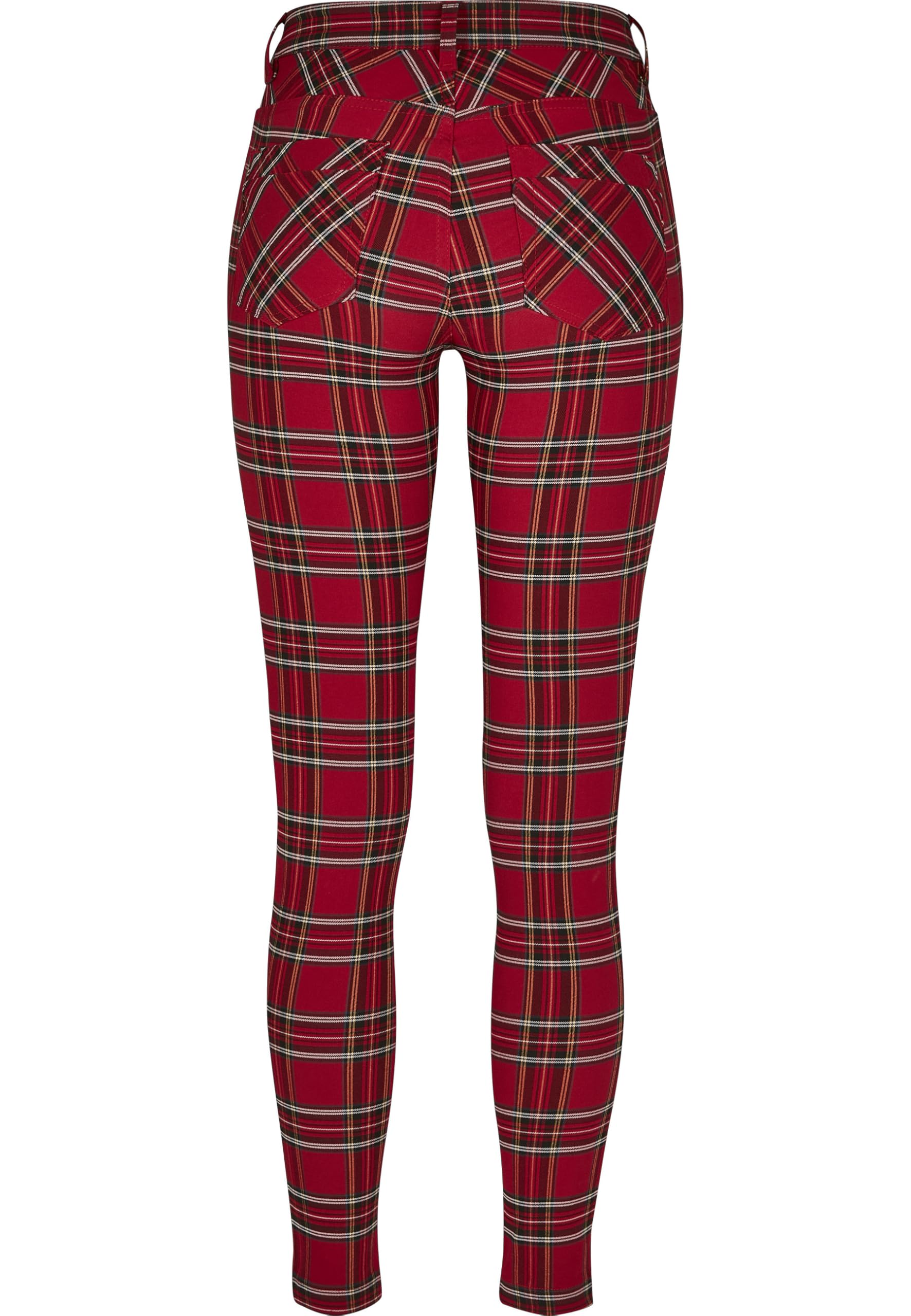 Urban Classics Damen Ladies Skinny Tartan Pants