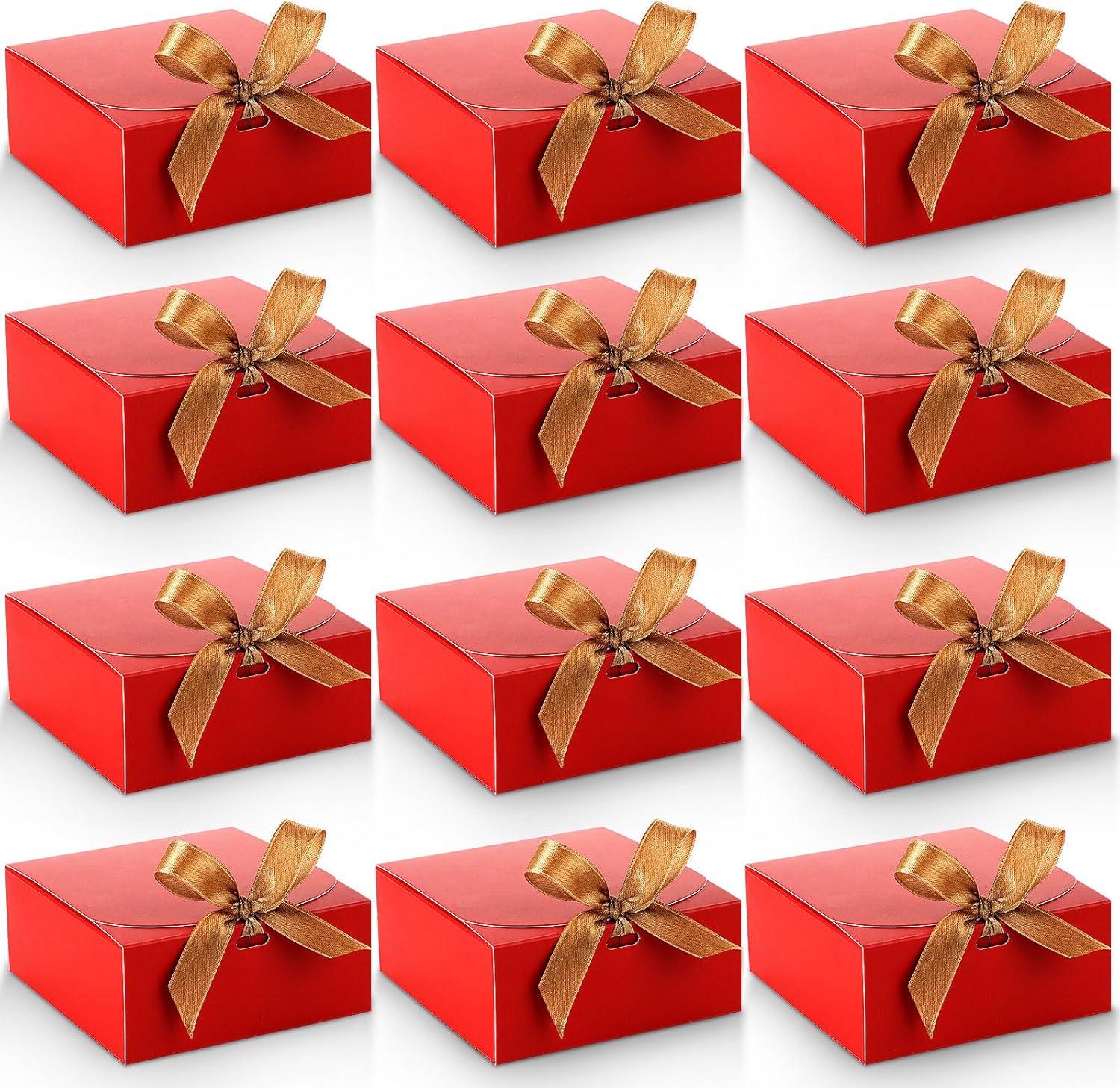 PEUTIER 12pcs Gift Boxes with Lids, Foldable Present Boxes