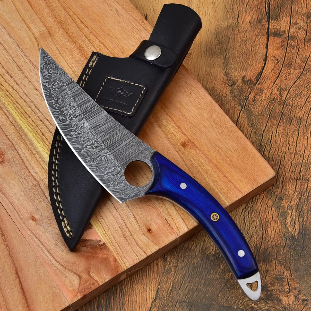 Grace Knives Handmade Viking Knife for Meat and Boning Damascus Steel