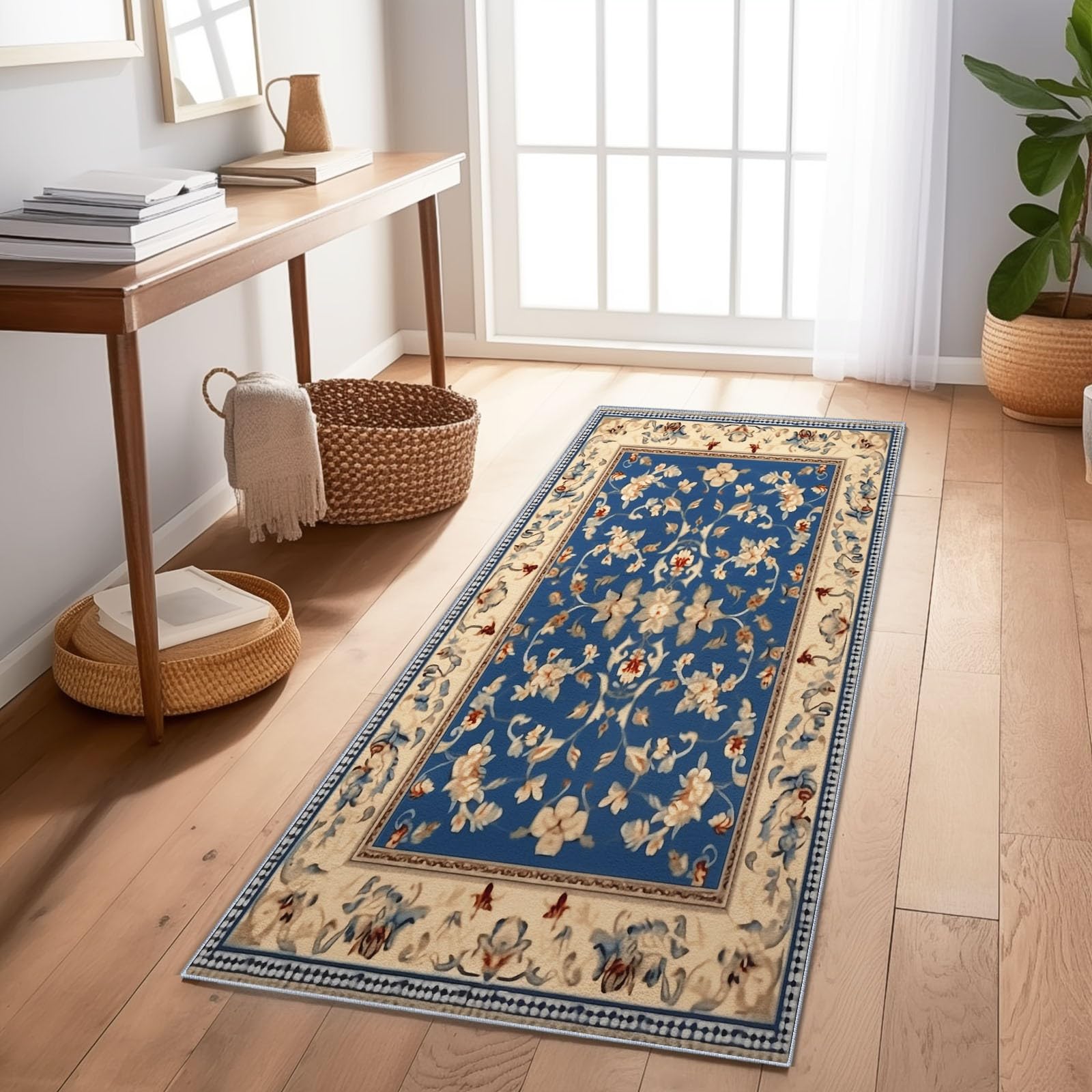 Tapis en flanelle bleu pour salon cosy et chambre d'enfants douillette