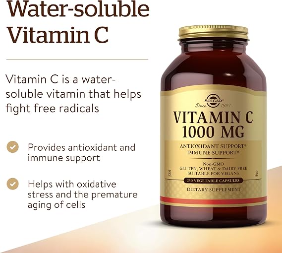 SOLGAR Vitamin B, D & C Bundle: B-Complex 100, 100 Capsules + D3 (Cholecalciferol) 250 MCG (10,000 IU), 120 Softgels + C 1000 mg, 250 Count