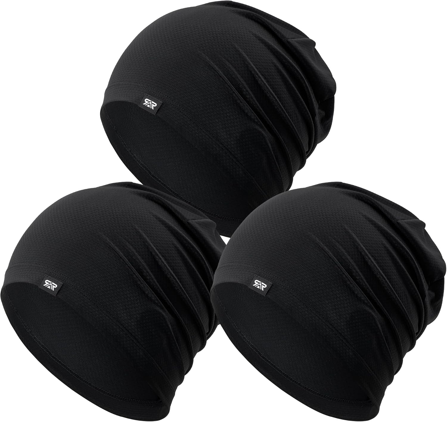 QINGLONGLIN 3Pcs Cooling Skull Cap for Men Women-Lightweight Breathable Beanie Hat, Thin Quick Dry Running Cap for Cycling