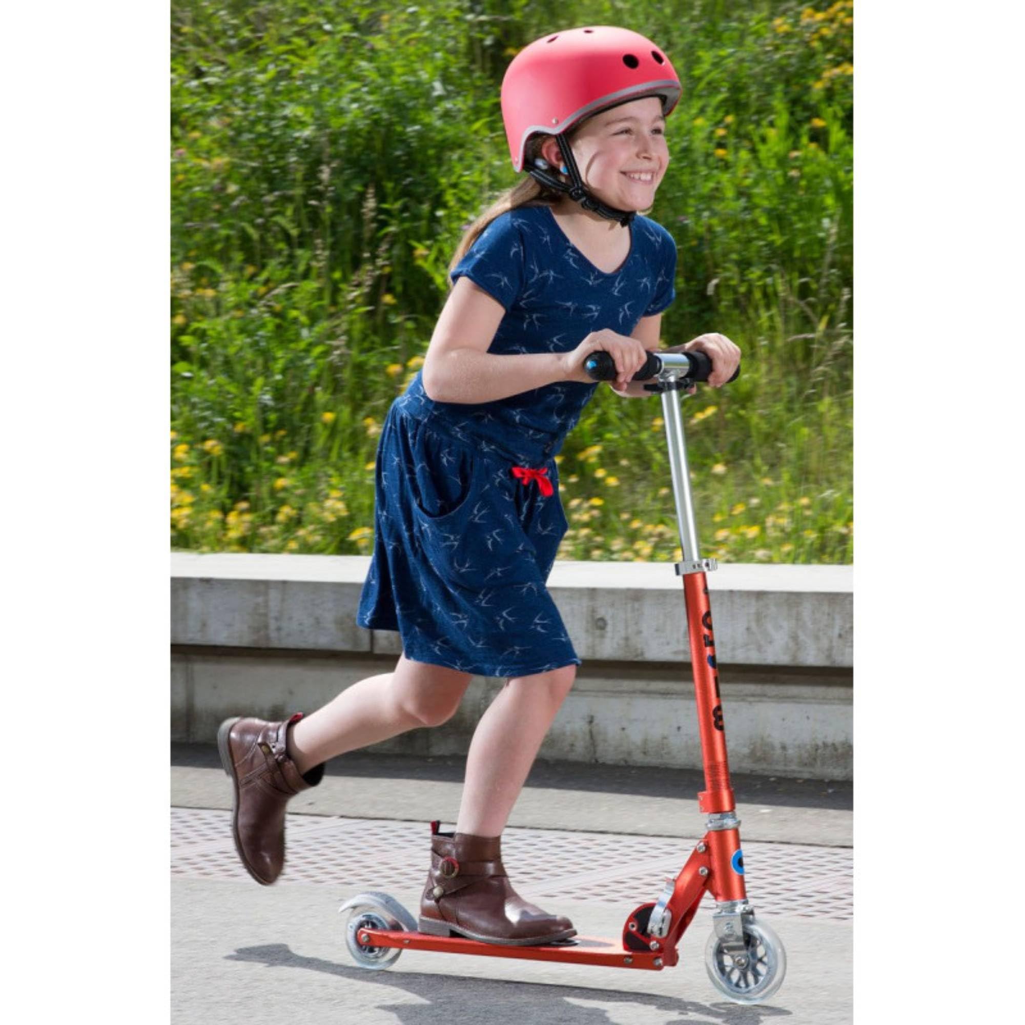 Micro® | Micro Sprite Patinete 2 Ruedas | Patinete y Puños Plegables | Ligero | Altura Regulable | 5-12 Años | Niños y Niñas