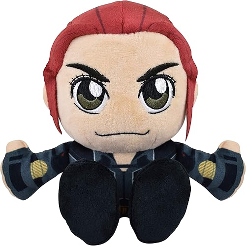 Bleacher Creatures Marvel Black Widow - Peluche de Kuricha sentado de 8 pulgadas, juguete suave inspirado en Chibi