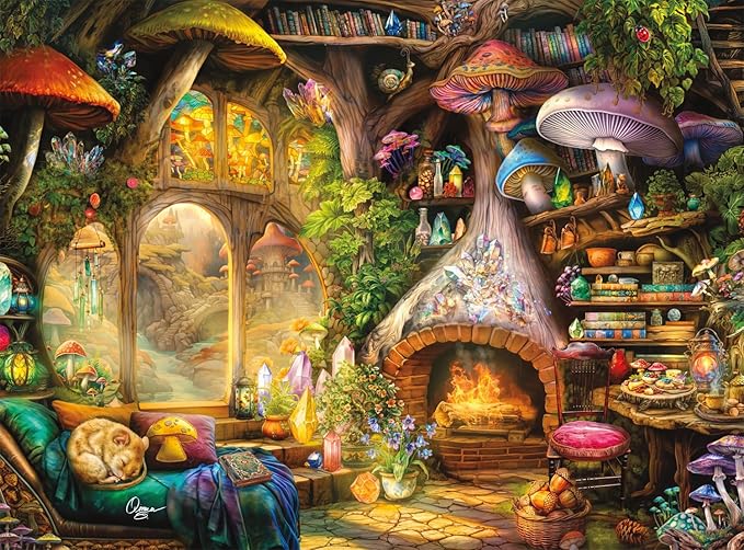 Buffalo Games - Aimee Stewart - Merry Mushroom Cottage - 1000 Piece Jigsaw Puzzle for Adults - Challenging Puzzle Perfect for Game Nights - Finished Size is 26.75 x 19.75