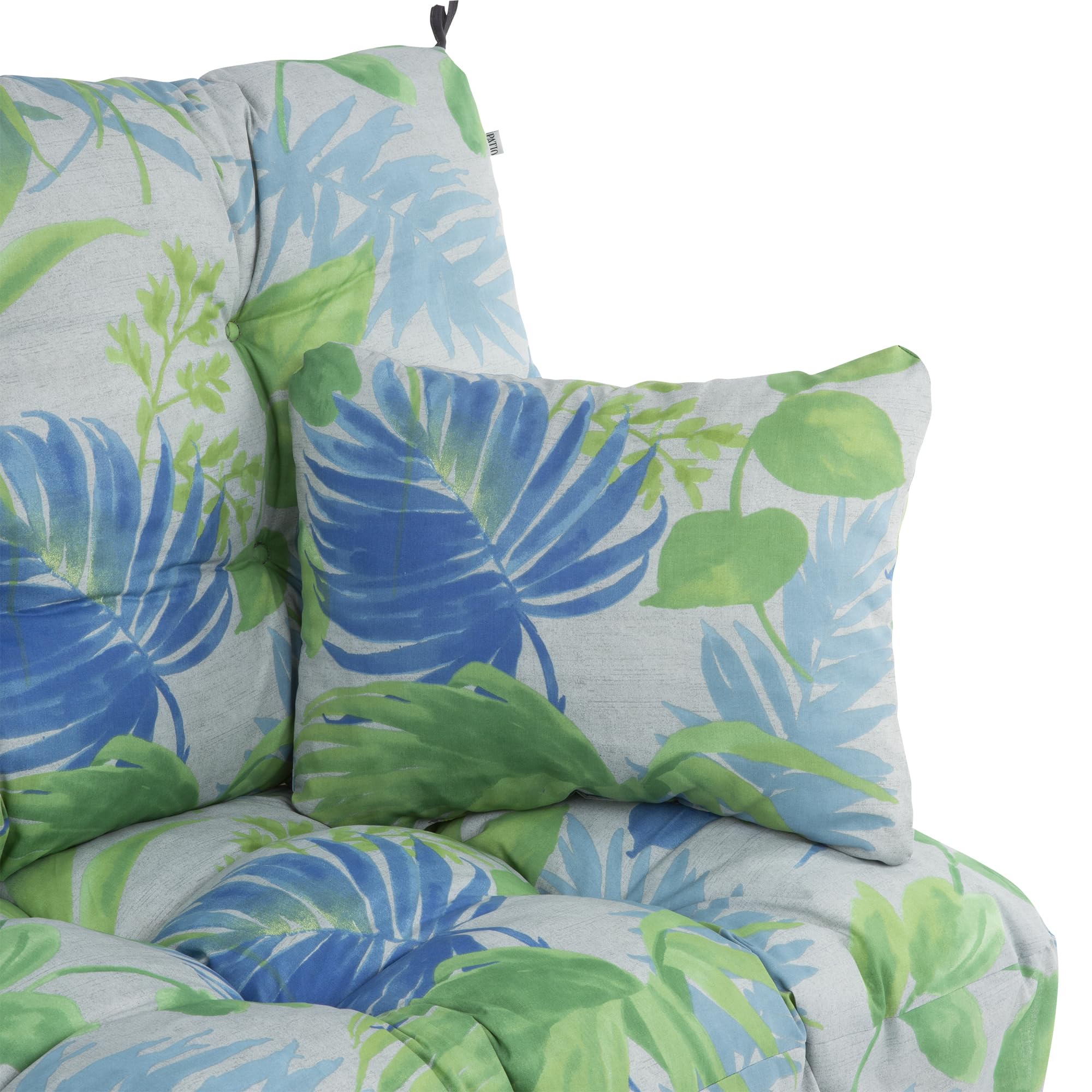 PATIO Hollywoodschaukel Auflage 180x50 cm Minorca Sitzpolster Rückenlehne 2 Seitenkissen Befestigungsschnüre Volant vorne