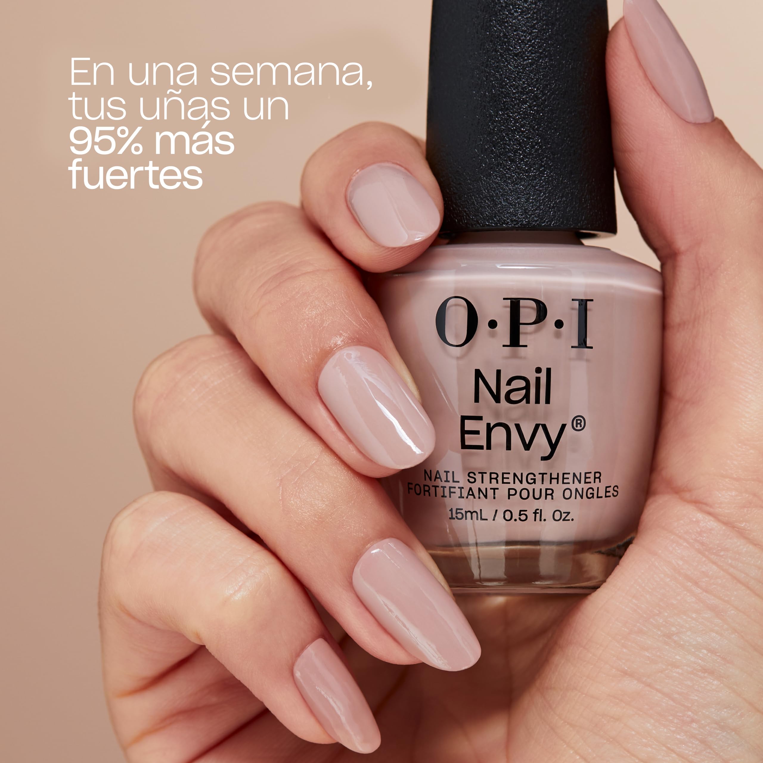 OPI Nail Envy, Tratamiento fortalecedor de uñas, con proteína de trigo y calcio para uñas naturales fuertes