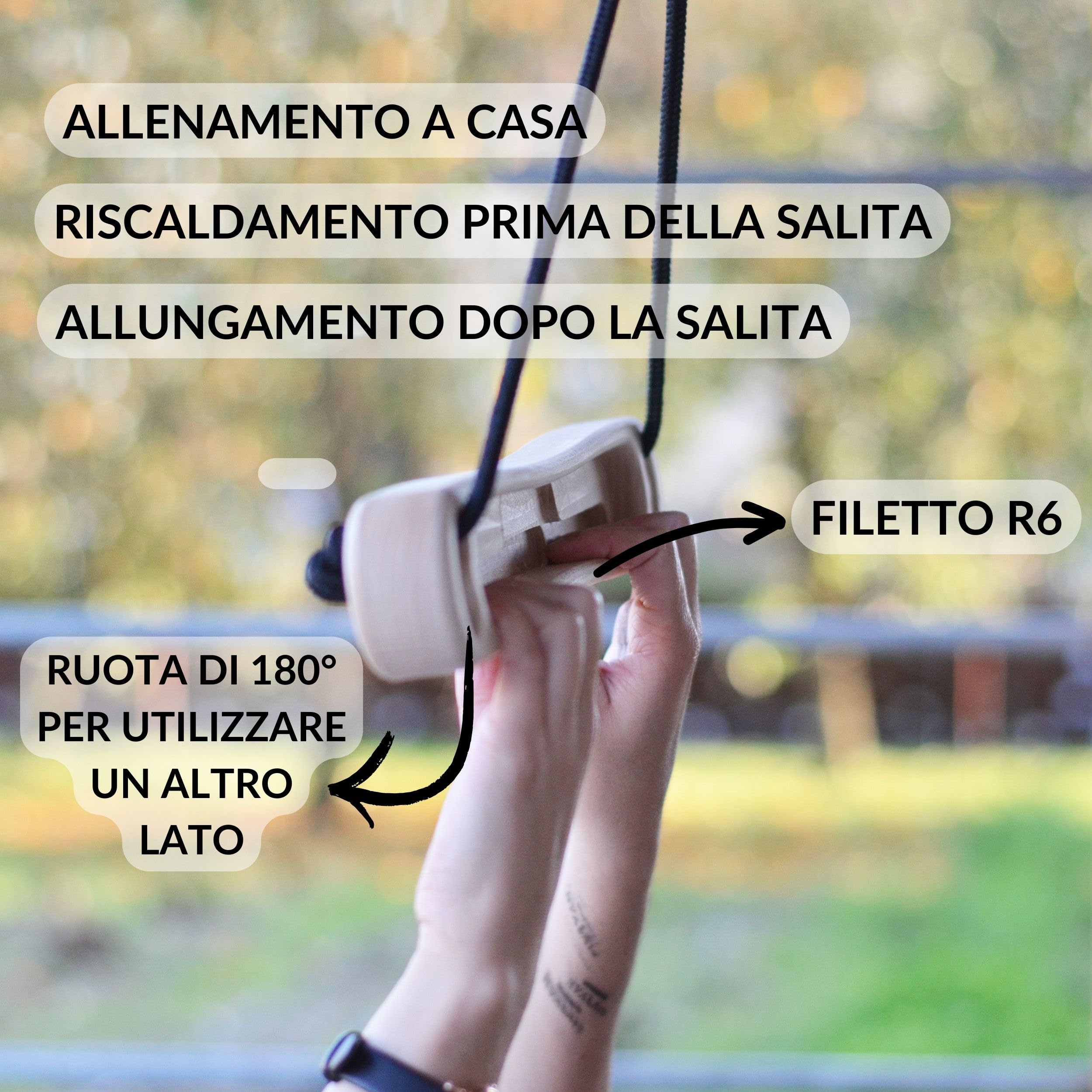 Hangboard Portatile – Tavola da Allenamento da Viaggio per Forza & Riscaldamento Compatta & Resistente | Ideale a Casa & in Movimento