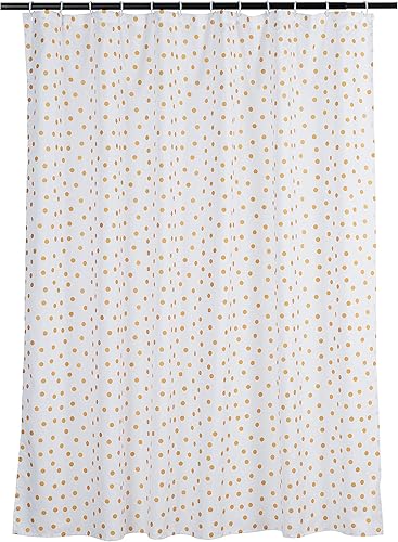 Tienda Basics - Cortina de ducha de microfibra para niños, diseño de lunares dorados lindos y divertidos, 183 cm disponible en Yaxa Colombia