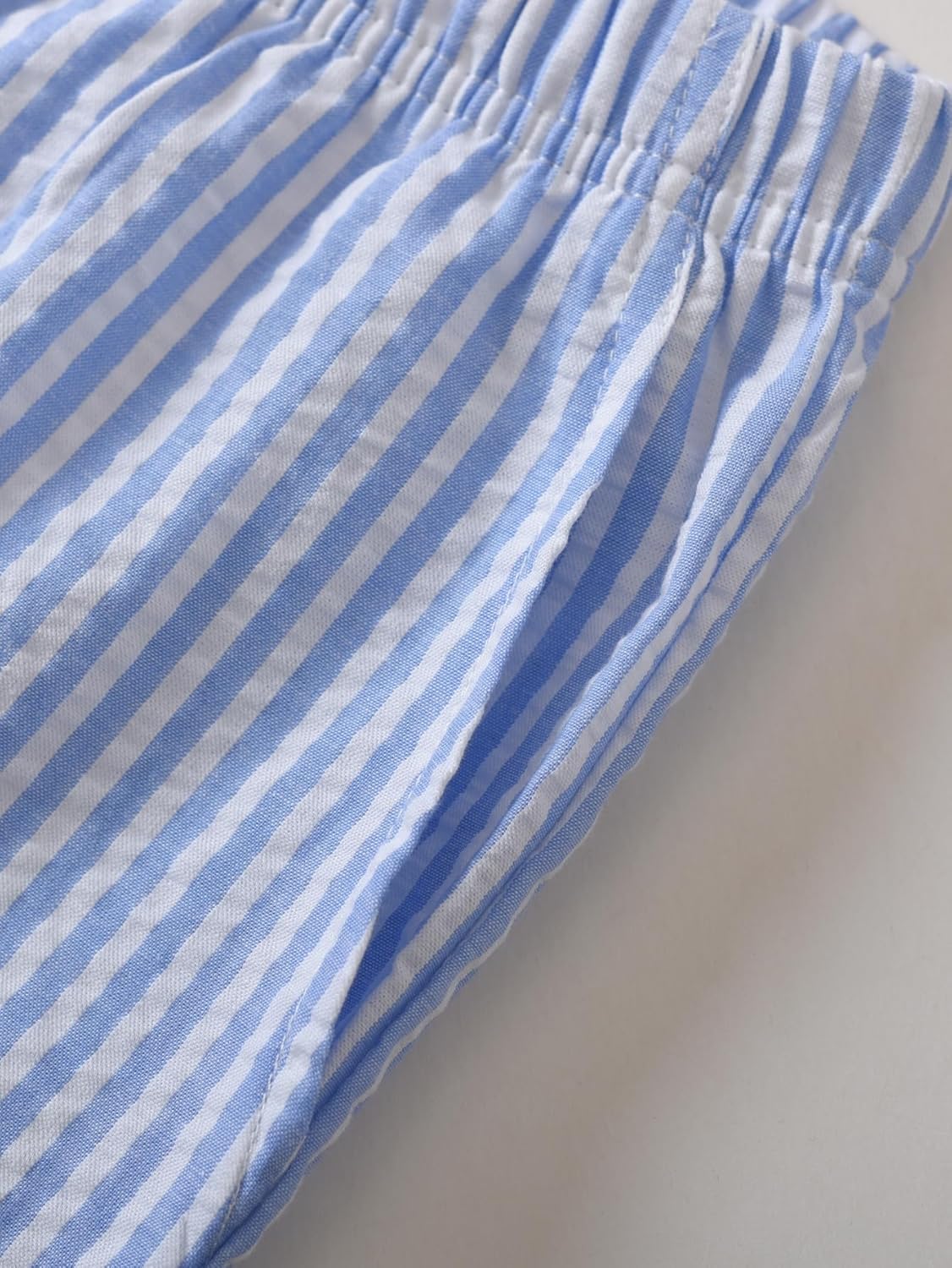 Women's Petite Pajama Set Petite Size Cotton Seersucker Pjs - Image 7