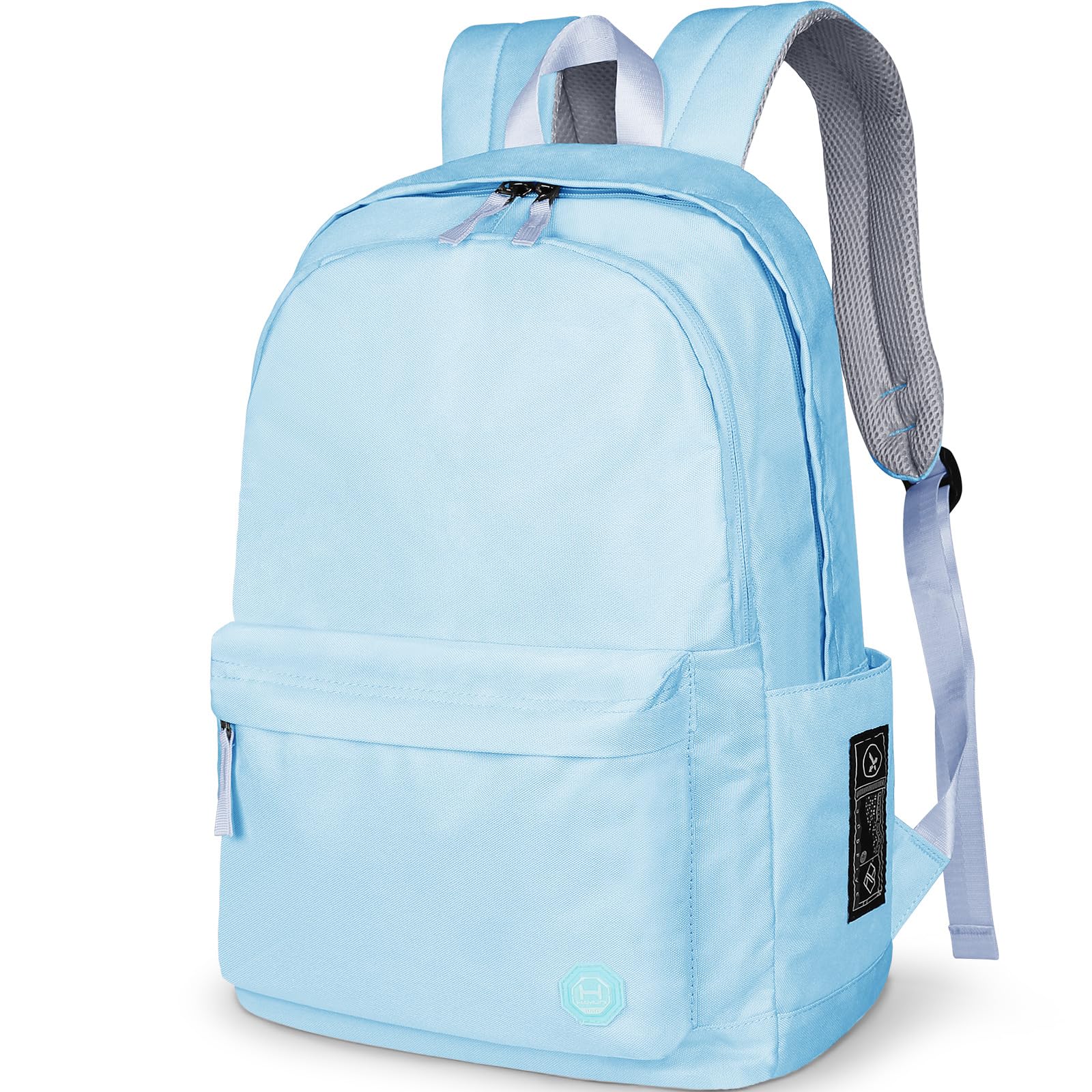 HAMUNI Mochila unisex clásica escolar universitaria ligera casualpara viajes universitarios bolsa de trabajo de negocios, para hombres, mujeres, niños y niñas, se adapta a portátiles de 15 pulgadas