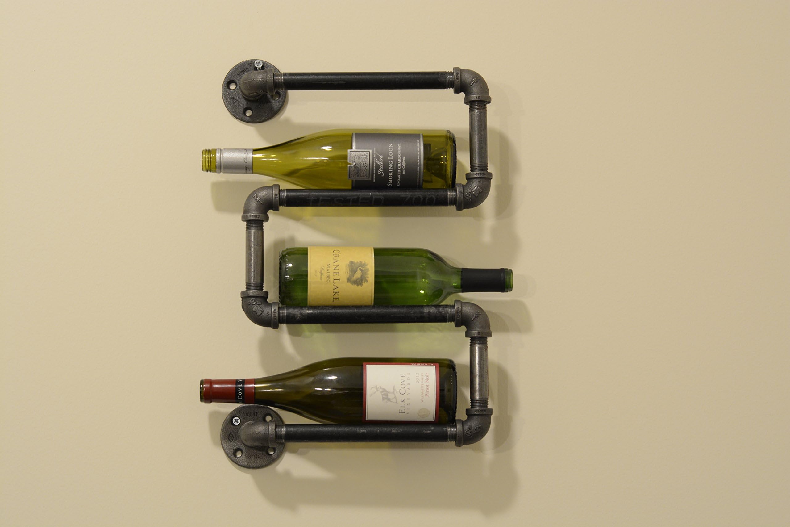 Industrial Plumbing Pipe Wine Rack