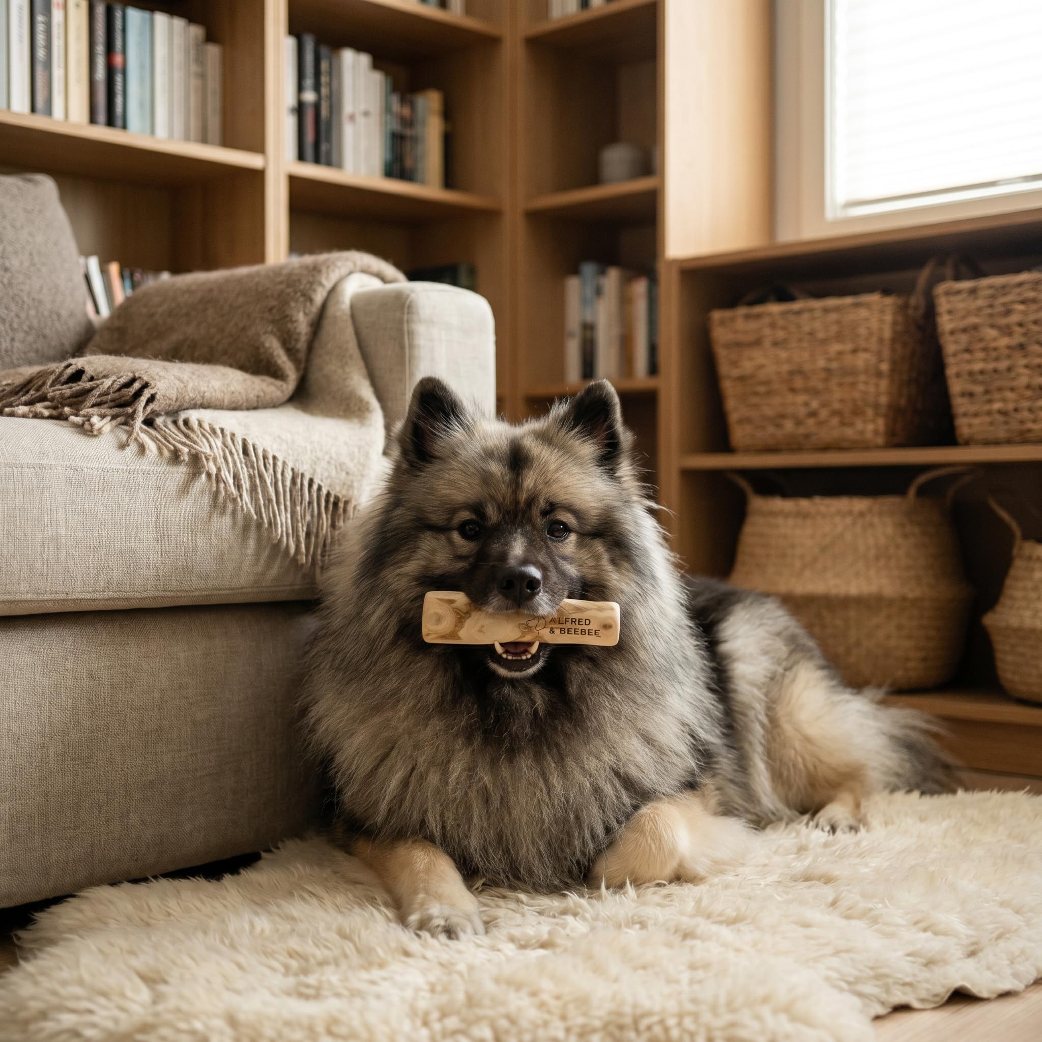 Alfred & Beebee Kau- und Zahnspielzeug für Hunde, natürliches Kaffeeholz, 4 Stück, L-XL | Kaffeeholz Kau- & Spielzeug 4er Pack 100 % natürlich, ungiftig und umweltfreundlich, für große und XL-Hunde bis 34 kg