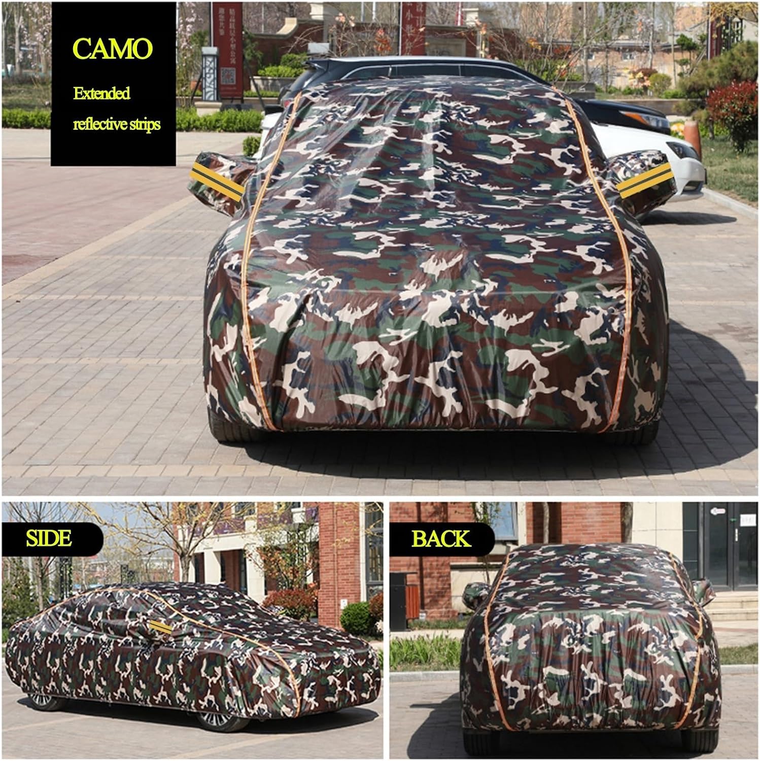 Car Cover Waterproof for Mercedes-Benz SLK 200/SLC 200 Roadster |Breathable Full Cover Rain Dust Sun UV Windproof Outdoor Car Cover Oxford Material Scratch Proof Durable (Color : Camo)