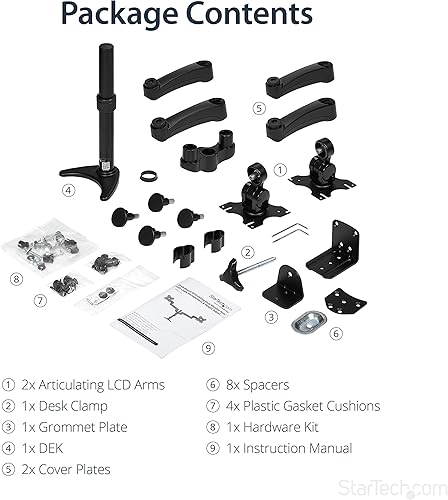 Miniatura 6 de StarTech.com Brazo para monitor dual para montaje en escritorio - Articulado - Soporta monitores de 12 a 24 pulgadas - Brazo ajustable para monitor