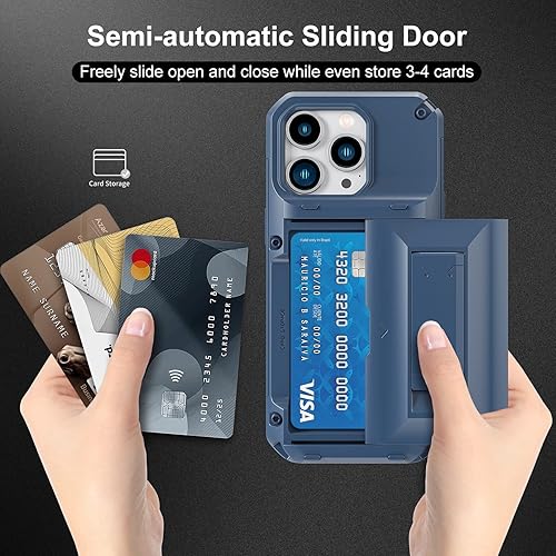 Miniatura 2 de LAUDTEC - Funda con soporte para iPhone 13 Pro Max, protección contra caídas de grado militar compatible con iPhone 13 Pro Max de 6.7 pulgadas (azul)