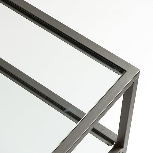 Miniatura 17 de SD STUDIO DESIGNS Camber Elite - Juego de mesa auxiliar redonda de metal y vidrio, 35 pulgadas Mesa nido de café,Mesa de centro redonda de 28",Mesa