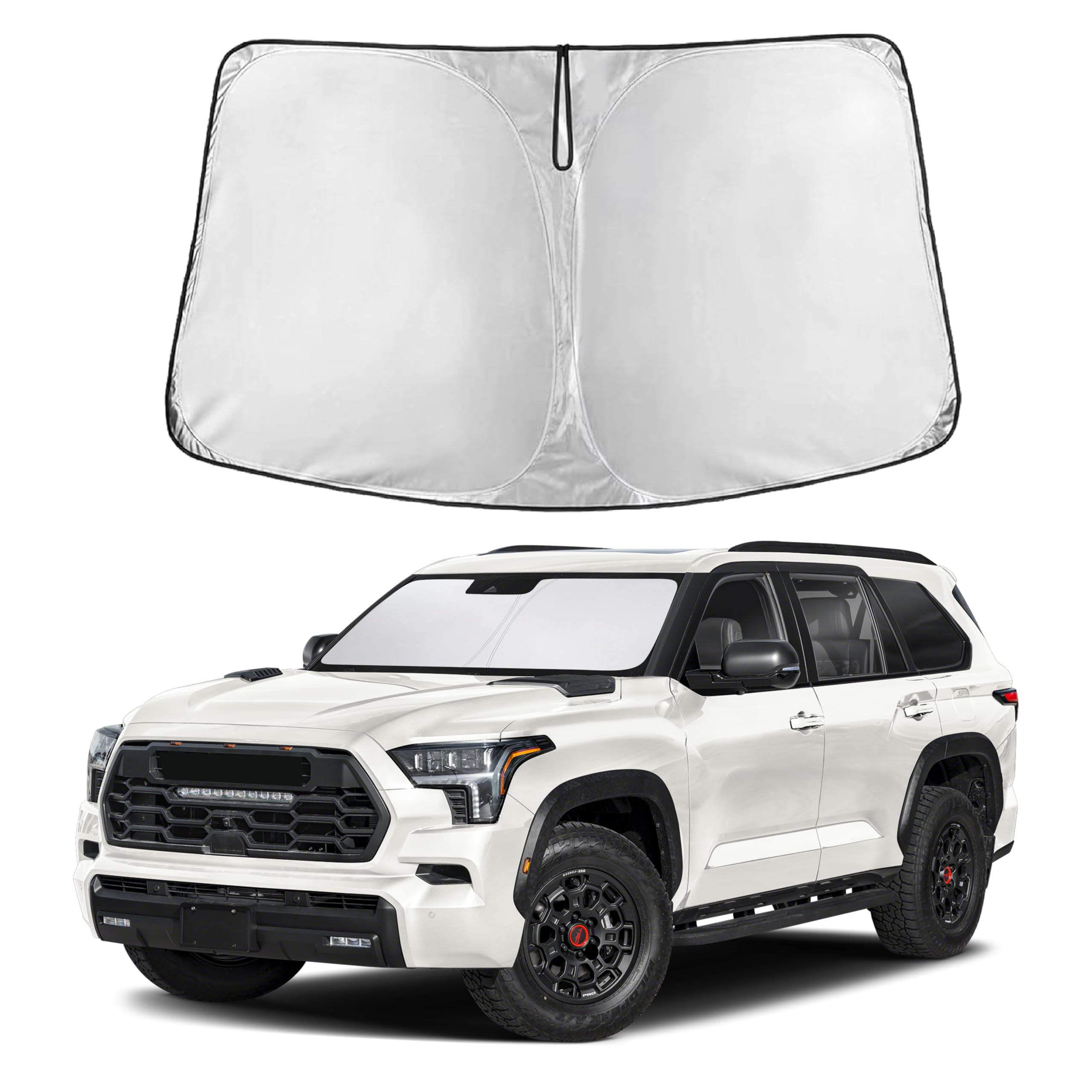 EcoNour Windshield Sunshade Compatible for Toyota Sequoia 2023-2025 2026